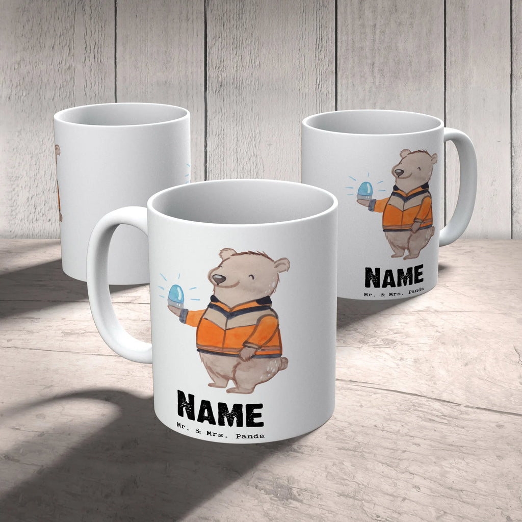 Personalisierte Tasse Rettungssanitäter mit Herz Namenstasse, Namen, Personalisierte Tasse, Tasse, Drucken, Personalisiert, Wunschname, Tasse mit Namen, Beruf, Ausbildung, Jubiläum, Abschied, Rente, Kollege, Kollegin, Geschenk, Schenken, Arbeitskollege, Mitarbeiter, Firma, Danke, Dankeschön