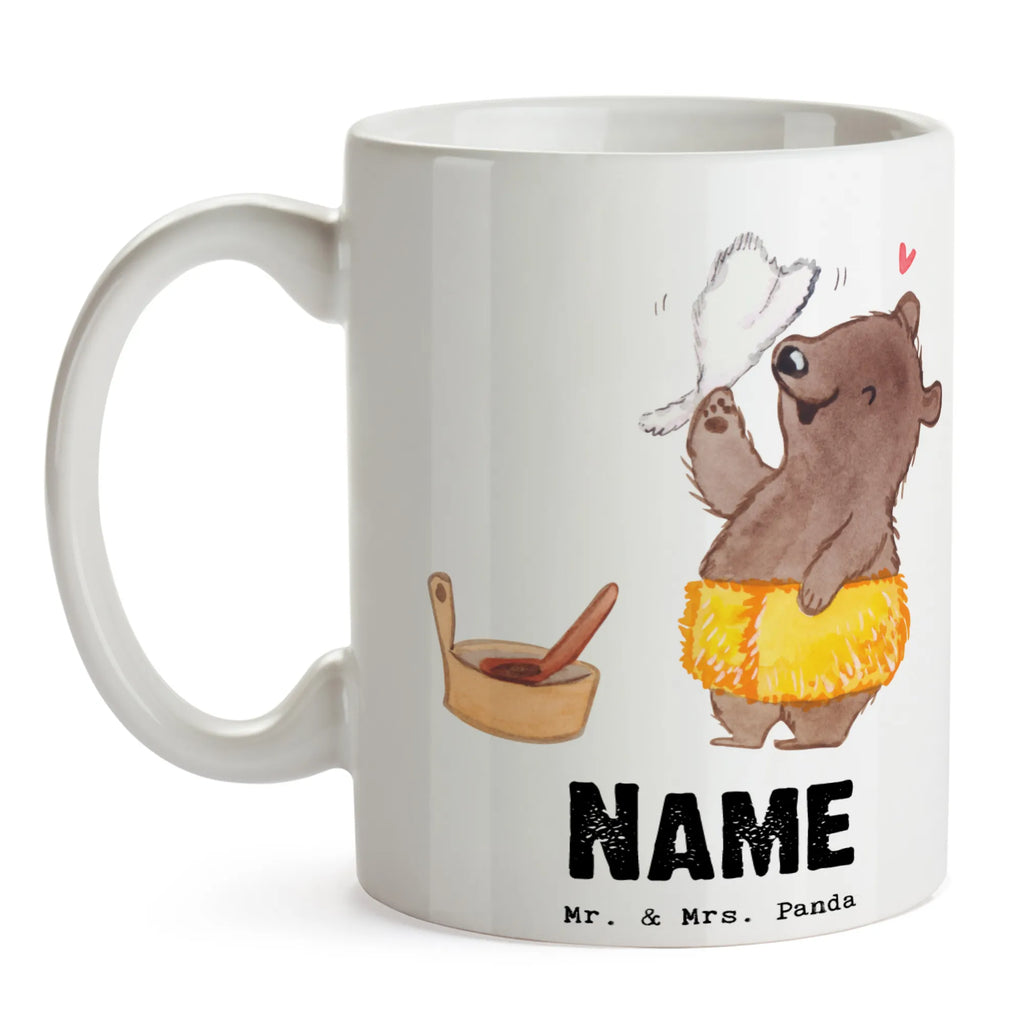 Personalisierte Tasse Saunameister mit Herz Namenstasse, Namen, Personalisiert, Wunschname, Tasse, Personalisierte Tasse, Drucken, Tasse mit Namen, Beruf, Ausbildung, Jubiläum, Abschied, Rente, Kollege, Kollegin, Geschenk, Schenken, Arbeitskollege, Mitarbeiter, Firma, Danke, Dankeschön