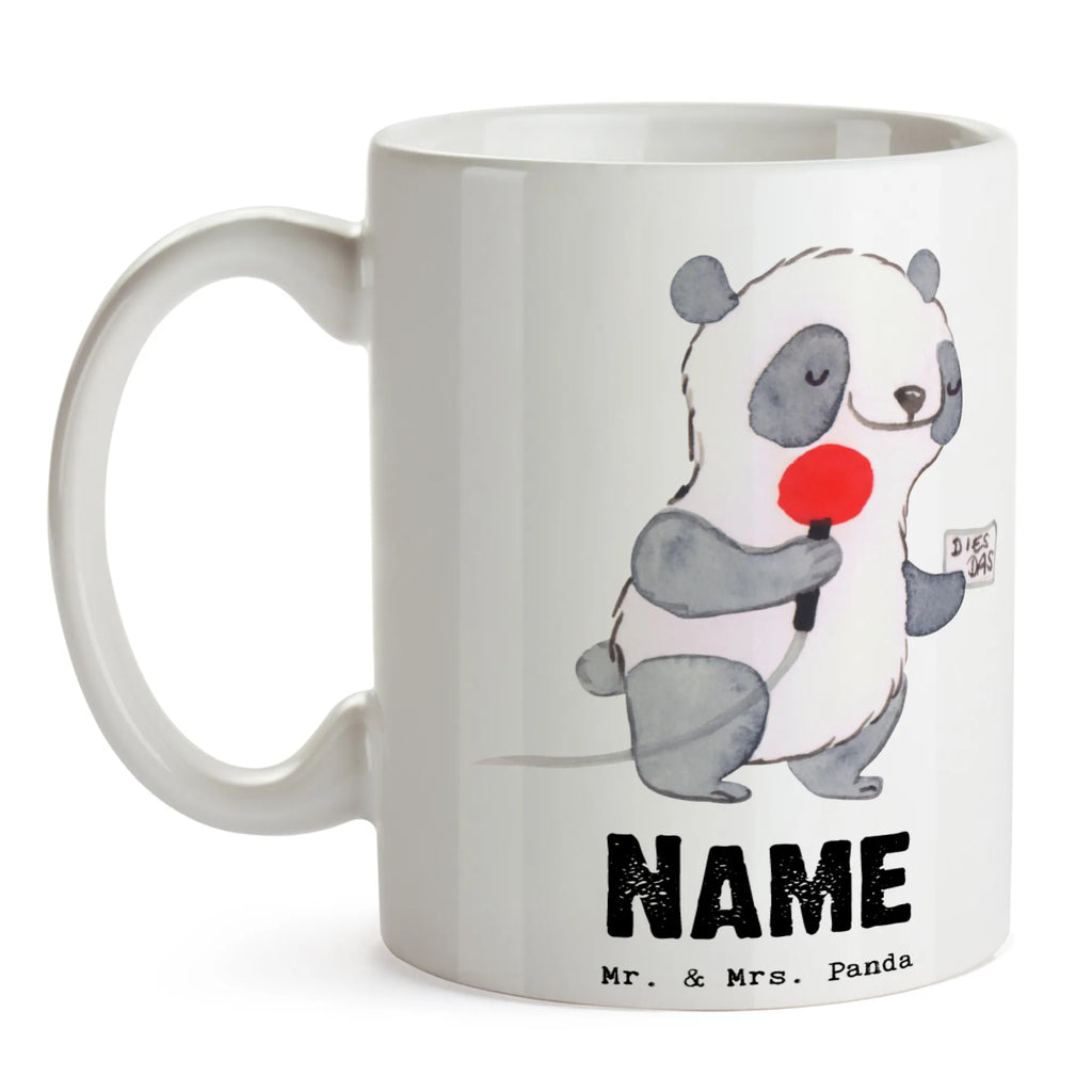 Personalisierte Tasse Sportreporter mit Herz Namen, Personalisierte Tasse, Drucken, Wunschname, Tasse mit Namen, Namenstasse, Personalisiert, Tasse, Beruf, Ausbildung, Jubiläum, Abschied, Rente, Kollege, Kollegin, Geschenk, Schenken, Arbeitskollege, Mitarbeiter, Firma, Danke, Dankeschön