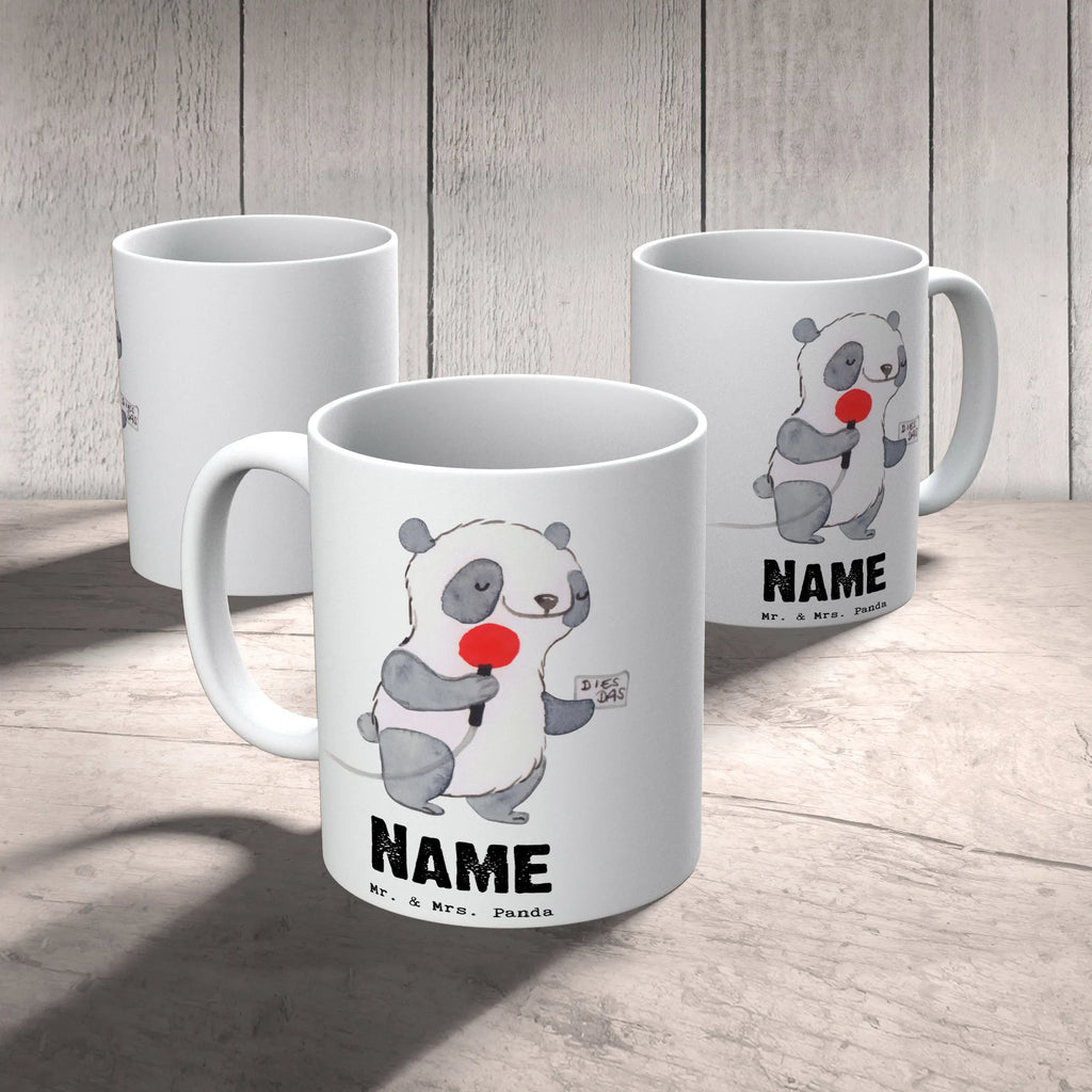 Personalisierte Tasse Sportreporter mit Herz Namen, Personalisierte Tasse, Drucken, Wunschname, Tasse mit Namen, Namenstasse, Personalisiert, Tasse, Beruf, Ausbildung, Jubiläum, Abschied, Rente, Kollege, Kollegin, Geschenk, Schenken, Arbeitskollege, Mitarbeiter, Firma, Danke, Dankeschön