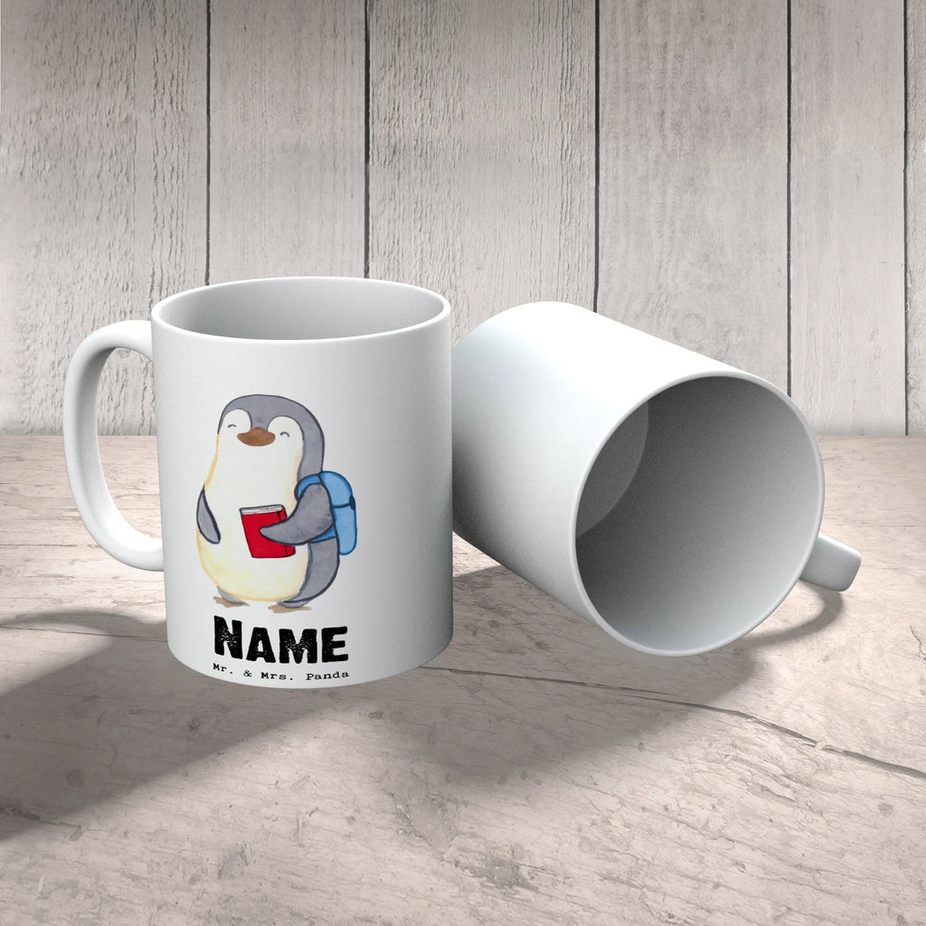 Personalisierte Tasse Student mit Herz Wunschname, Drucken, Personalisiert, Tasse mit Namen, Namenstasse, Tasse, Personalisierte Tasse, Namen, Beruf, Ausbildung, Jubiläum, Abschied, Rente, Kollege, Kollegin, Geschenk, Schenken, Arbeitskollege, Mitarbeiter, Firma, Danke, Dankeschön