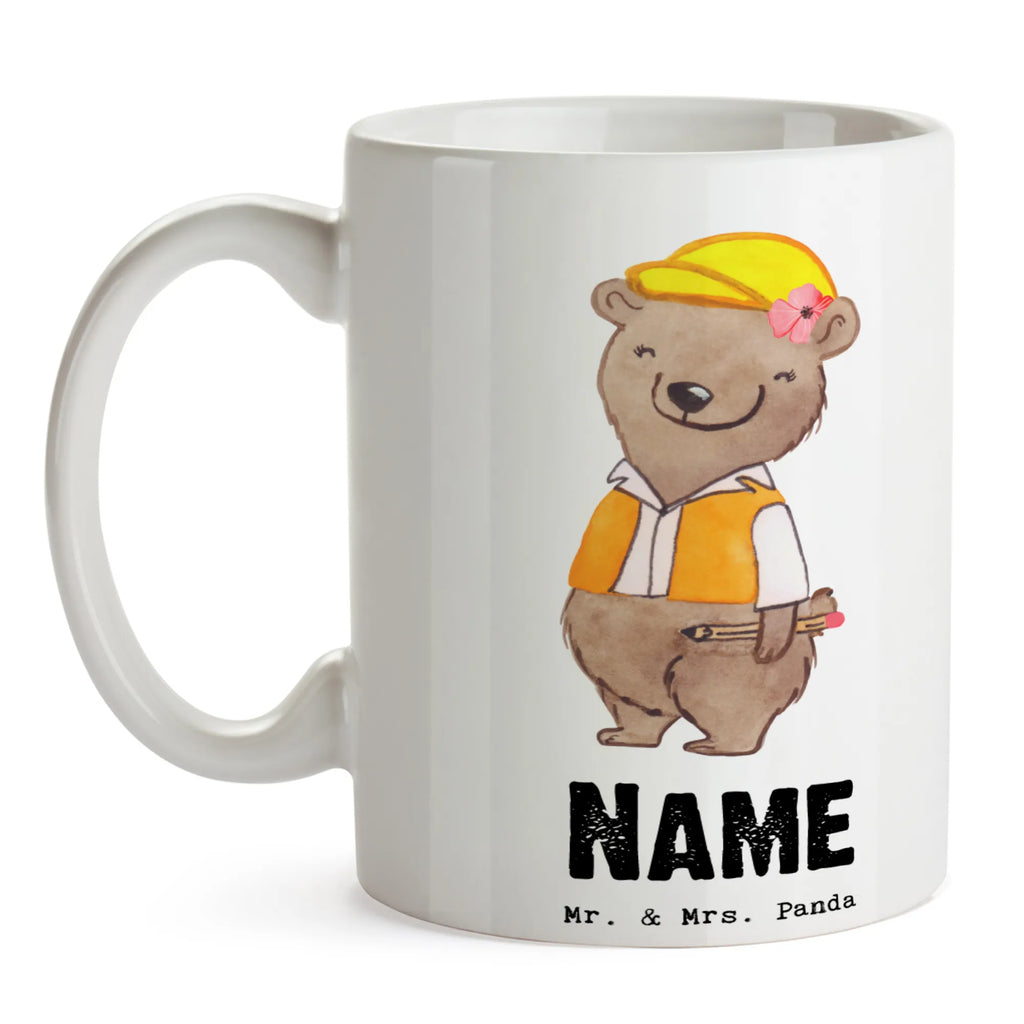 Personalisierte Tasse Bauingenieurin mit Herz Tasse mit Namen, Namenstasse, Personalisiert, Personalisierte Tasse, Tasse, Drucken, Namen, Wunschname, Beruf, Ausbildung, Jubiläum, Abschied, Rente, Kollege, Kollegin, Geschenk, Schenken, Arbeitskollege, Mitarbeiter, Firma, Danke, Dankeschön, Bauingenieurin, Studium, Ingeniuerin, Baustelle, Statikerin