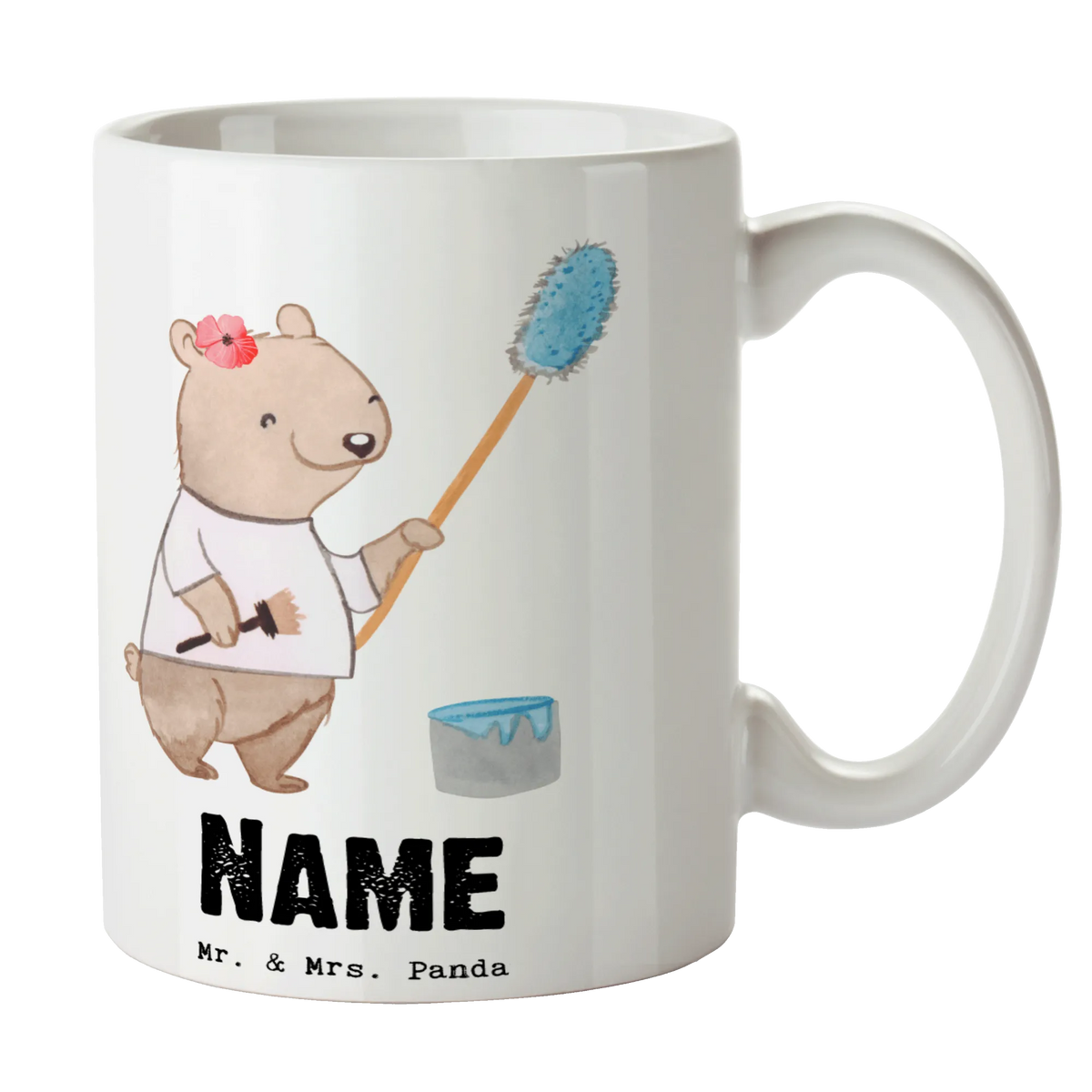 Personalised cup female painter heart gift, gift idea, best, farewell gift, passing exam, anniversary, retirement, promotion, job start, sayings, funny, profession