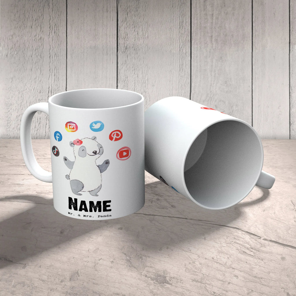 Personalisierte Tasse Influencerin mit Herz Drucken, Namen, Tasse mit Namen, Wunschname, Namenstasse, Personalisierte Tasse, Personalisiert, Tasse, Geschenk, Schenken, Jubiläum, Danke, Dankeschön, Beruf, Ausbildung, Abschied, Rente, Kollege, Kollegin, Arbeitskollege, Mitarbeiter, Firma
