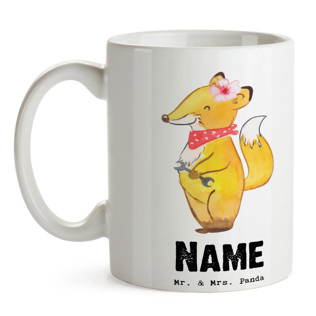 Personalisierte Tasse Kfz-Mechatronikerin mit Herz Tasse mit Namen, Drucken, Personalisierte Tasse, Personalisiert, Wunschname, Tasse, Namen, Namenstasse, Beruf, Ausbildung, Jubiläum, Abschied, Rente, Kollege, Kollegin, Geschenk, Schenken, Arbeitskollege, Mitarbeiter, Firma, Danke, Dankeschön, Kraftfahrzeugmechanikerin, Gesellenprüfung, Meisterin, Kfz-Mechatronikerin