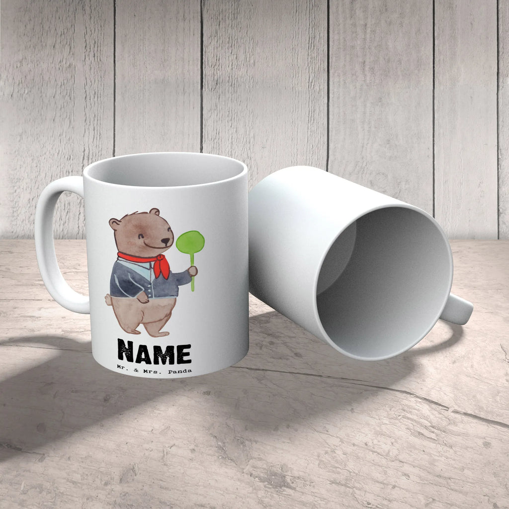 Personalisierte Tasse Schaffnerin mit Herz Personalisierte Tasse, Tasse, Wunschname, Namenstasse, Drucken, Personalisiert, Namen, Tasse mit Namen, Beruf, Ausbildung, Jubiläum, Abschied, Rente, Kollege, Kollegin, Geschenk, Schenken, Arbeitskollege, Mitarbeiter, Firma, Danke, Dankeschön