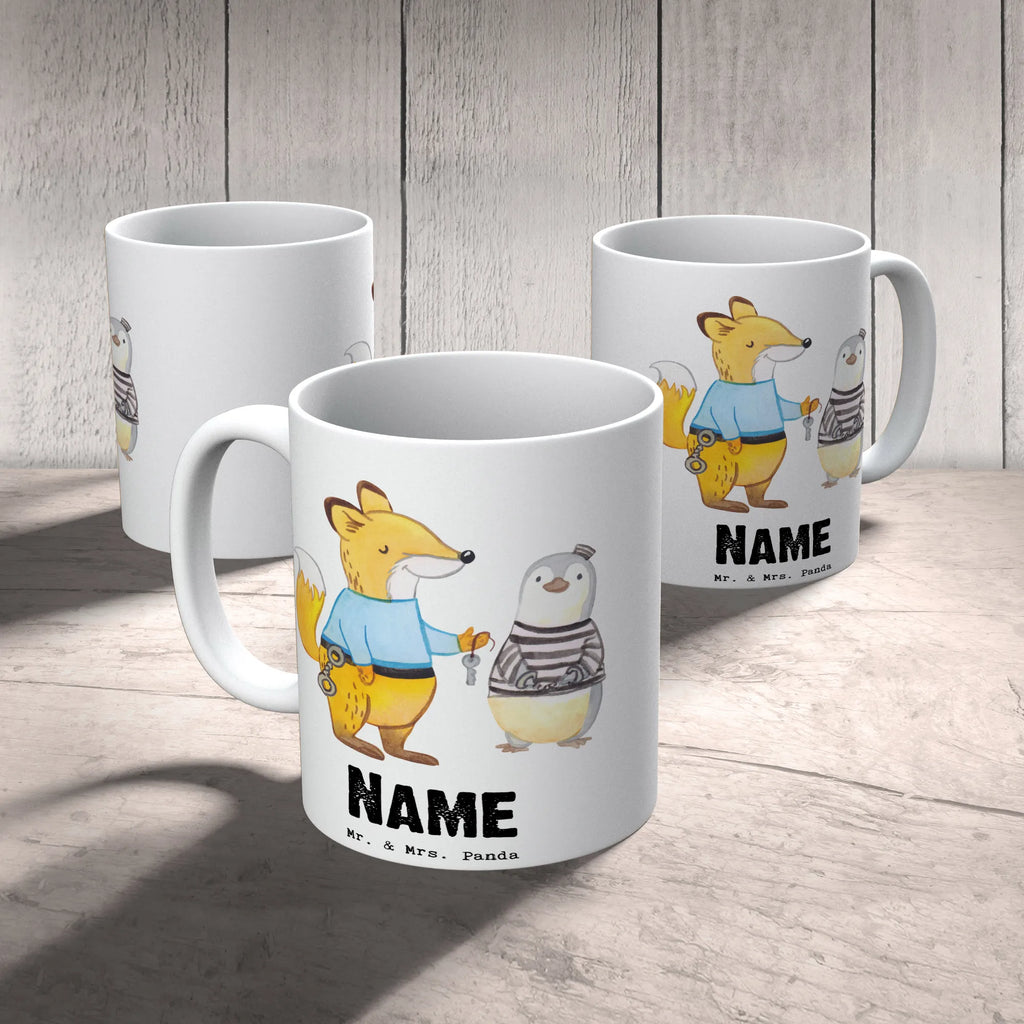 Personalisierte Tasse Justizvollzugsbeamter mit Herz Personalisiert, Tasse mit Namen, Personalisierte Tasse, Drucken, Namenstasse, Tasse, Wunschname, Namen, Beruf, Ausbildung, Jubiläum, Abschied, Rente, Kollege, Kollegin, Geschenk, Schenken, Arbeitskollege, Mitarbeiter, Firma, Danke, Dankeschön, Gefängniswärter, Justizvollzugsbeamter