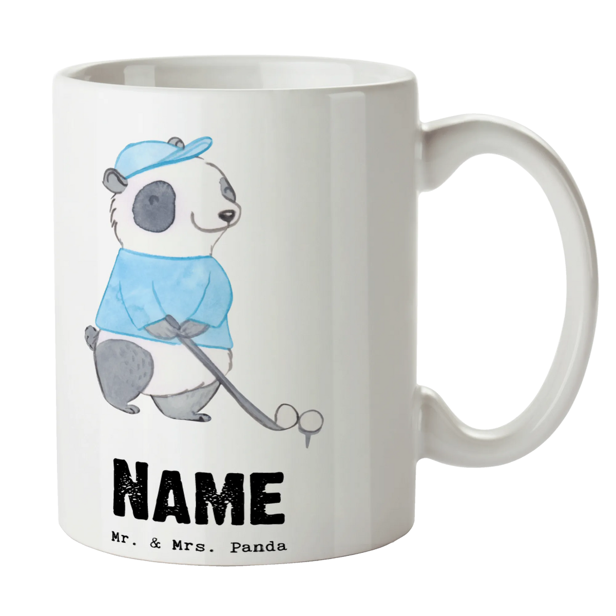 Spersonalizowany kubek Panda gra w golfa Prezent, Sport, Dyscyplina sportowa, Hobby, Darować, Dziękuję, Dzięki, Wyróżnienie, Wygrana, Sportowiec