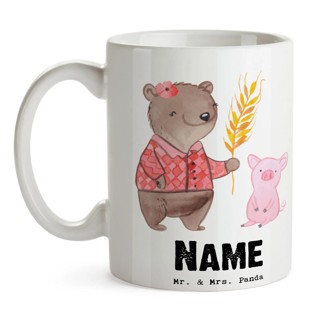 Personalisierte Tasse Bäuerin mit Herz Namen, Drucken, Tasse mit Namen, Personalisiert, Personalisierte Tasse, Tasse, Namenstasse, Wunschname, Beruf, Ausbildung, Jubiläum, Abschied, Rente, Kollege, Kollegin, Geschenk, Schenken, Arbeitskollege, Mitarbeiter, Firma, Danke, Dankeschön, Farmerin, Bauernhof, Tierwirtin, Landwirtin, Agronomin, Bäuerin