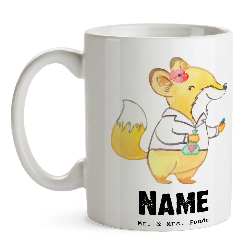 Personalisierte Tasse Apothekerin mit Herz Namen, Wunschname, Personalisiert, Drucken, Personalisierte Tasse, Namenstasse, Tasse, Tasse mit Namen, Beruf, Ausbildung, Jubiläum, Abschied, Rente, Kollege, Kollegin, Geschenk, Schenken, Arbeitskollege, Mitarbeiter, Firma, Danke, Dankeschön, Pharmazie, Approbation, Apothekerin, Staatsexamen, Eröffnung Apotheke