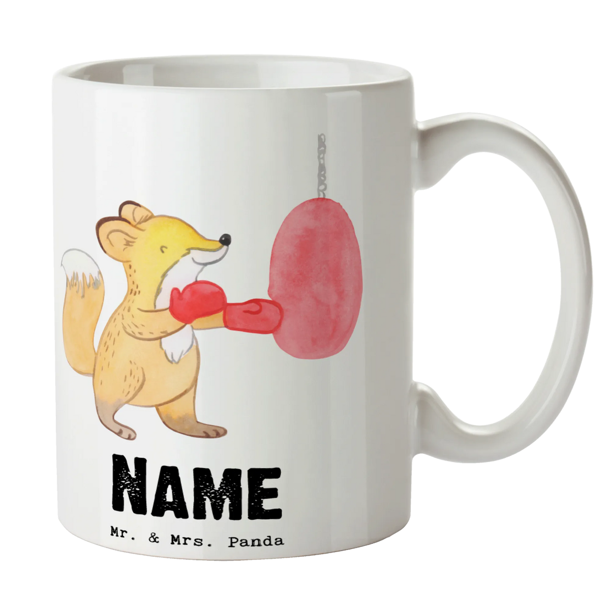 Personalised cup Fox boxing Gift, sport, hobby, giving, thank you, award, profit, athlete, boxing, boxing match, boxing training