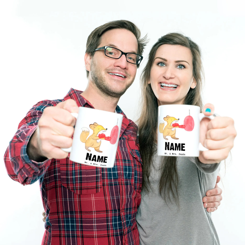 Personalisierte Tasse Fuchs Boxen Namenstasse, Namen, Wunschname, Tasse, Personalisierte Tasse, Personalisiert, Tasse mit Namen, Drucken, Geschenk, Sport, Sportart, Hobby, Schenken, Danke, Dankeschön, Auszeichnung, Gewinn, Sportler, Boxen, Boxkampf, Boxtraining
