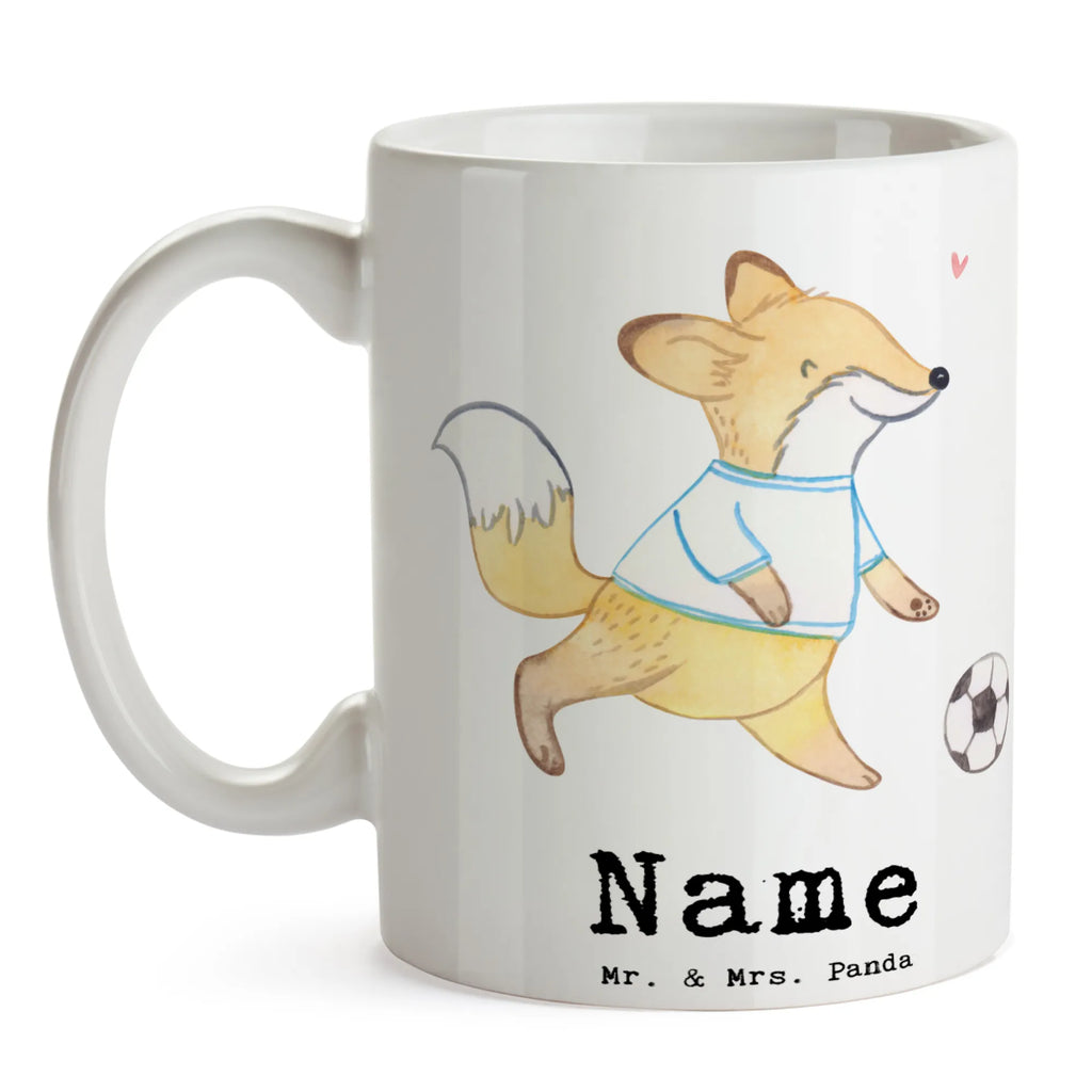 Personalised cup Fox play soccer Gift, sport, hobby, giving, thank you, award, profit, athlete, soccer club, football, Playing soccer, soccer tournament, point games, soccer training, soccer team