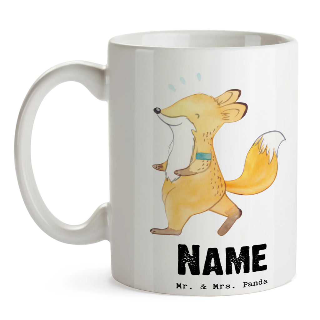 Personalised cup Fox Jog Gift, sport, hobby, giving, thank you, award, profit, athlete, jogging, running