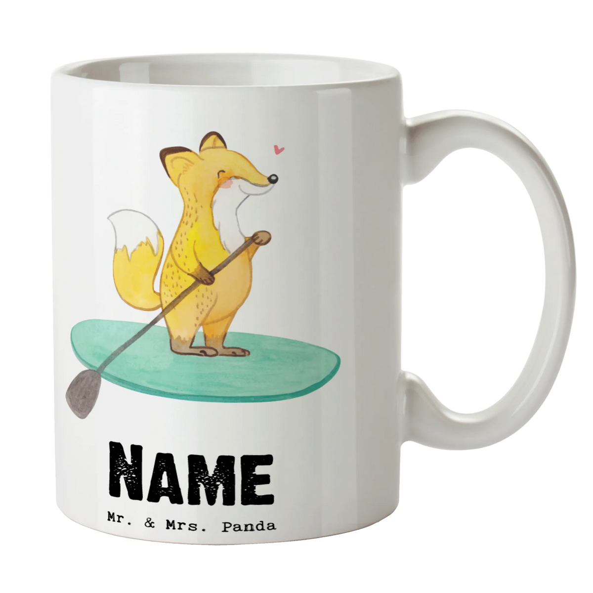 Personalised cup Fox Stand up paddling Gift, sport, hobby, giving, thank you, award, profit, athlete, SUB, Paddle Boarding, stand up paddle, Stand Up Paddling, subben