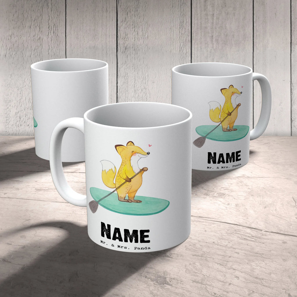Personalised cup Fox Stand up paddling Gift, sport, hobby, giving, thank you, award, profit, athlete, SUB, Paddle Boarding, stand up paddle, Stand Up Paddling, subben