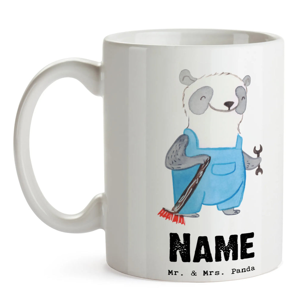 Personalisierte Tasse Hausmeister mit Herz Drucken, Tasse, Wunschname, Personalisiert, Namen, Namenstasse, Personalisierte Tasse, Tasse mit Namen, Beruf, Ausbildung, Jubiläum, Abschied, Rente, Kollege, Kollegin, Geschenk, Schenken, Arbeitskollege, Mitarbeiter, Firma, Danke, Dankeschön, Concierge, Hausverwalter, Hausmeister, Facility Manager