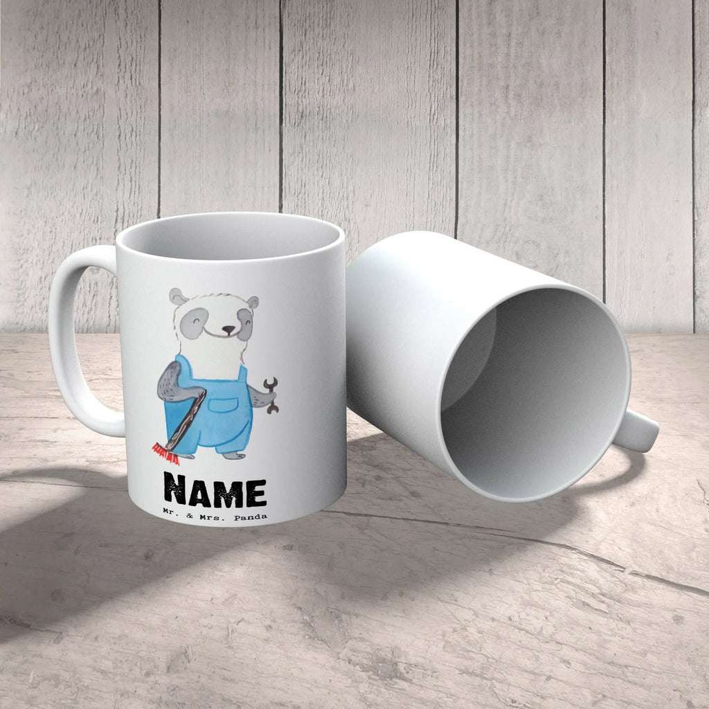 Personalisierte Tasse Hausmeister mit Herz Drucken, Tasse, Wunschname, Personalisiert, Namen, Namenstasse, Personalisierte Tasse, Tasse mit Namen, Beruf, Ausbildung, Jubiläum, Abschied, Rente, Kollege, Kollegin, Geschenk, Schenken, Arbeitskollege, Mitarbeiter, Firma, Danke, Dankeschön, Concierge, Hausverwalter, Hausmeister, Facility Manager