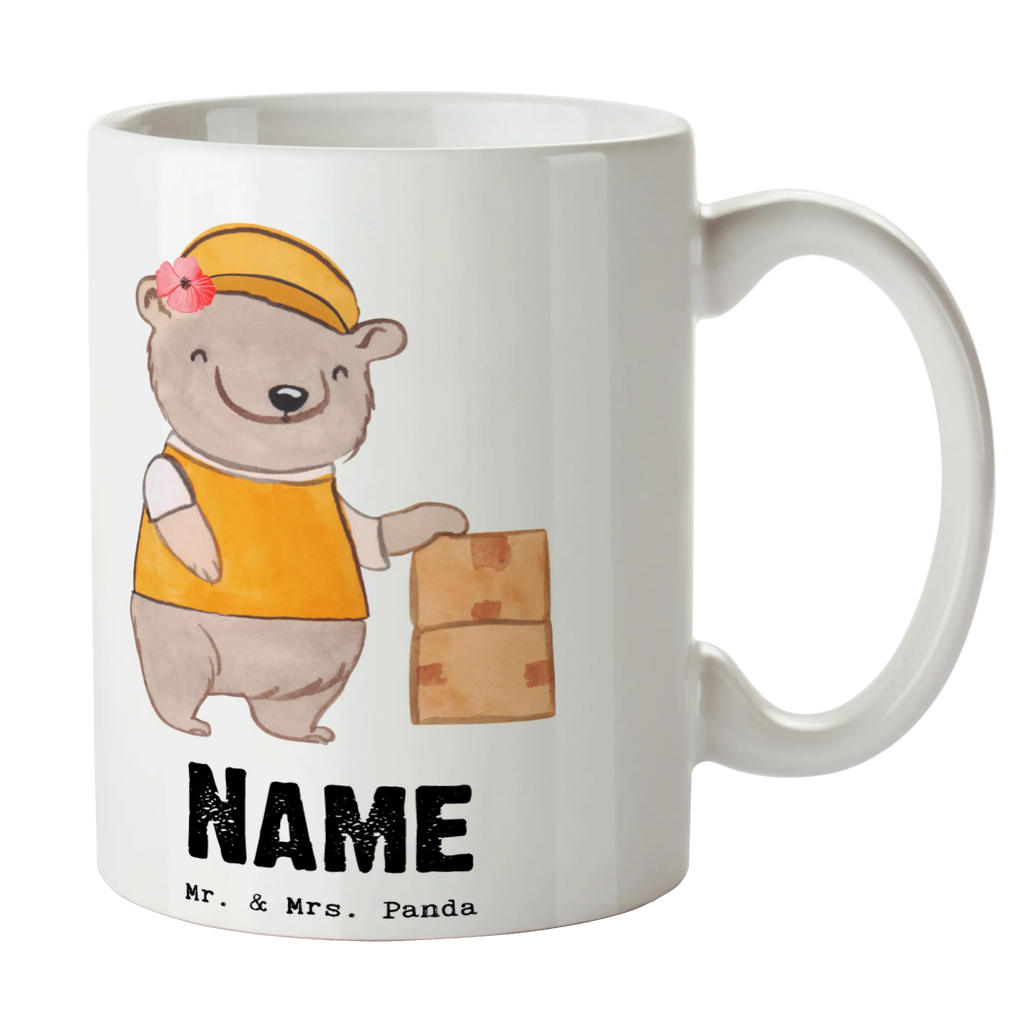 Personalisierte Tasse Lagerarbeiterin mit Herz Namenstasse, Drucken, Tasse mit Namen, Tasse, Wunschname, Namen, Personalisierte Tasse, Personalisiert, Beruf, Ausbildung, Jubiläum, Abschied, Rente, Kollege, Kollegin, Geschenk, Schenken, Arbeitskollege, Mitarbeiter, Firma, Danke, Dankeschön, Fachlageristin, Lagerverwalterin, Lagerarbeiterin, Lageristin