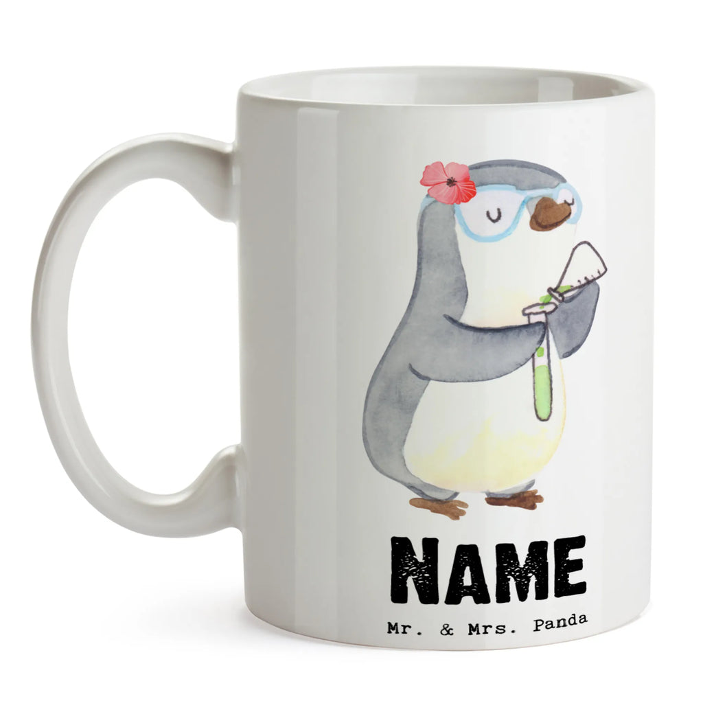 Personalisierte Tasse Chemikerin mit Herz Wunschname, Namenstasse, Tasse mit Namen, Drucken, Personalisierte Tasse, Tasse, Personalisiert, Namen, Geschenk, Schenken, Jubiläum, Danke, Dankeschön, Beruf, Ausbildung, Abschied, Rente, Kollege, Kollegin, Arbeitskollege, Mitarbeiter, Firma, Wissenschaftlerin, Forschung, Studium, Labor, Chemikerin, Naturwissenschaftlerin, Chemielaborantin