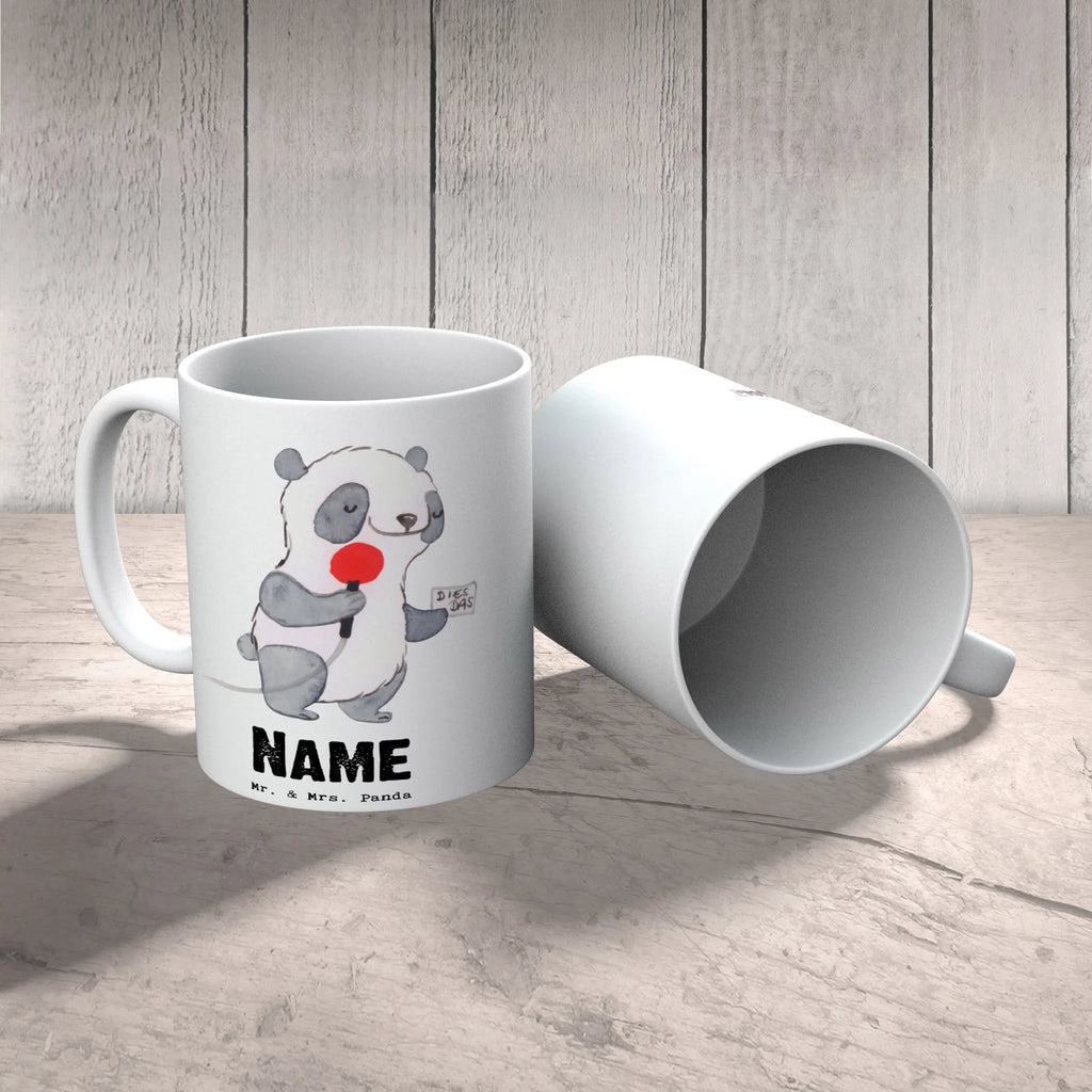 Personalisierte Tasse Reporter mit Herz Personalisiert, Drucken, Namen, Namenstasse, Wunschname, Tasse, Personalisierte Tasse, Tasse mit Namen, Beruf, Ausbildung, Jubiläum, Abschied, Rente, Kollege, Kollegin, Geschenk, Schenken, Arbeitskollege, Mitarbeiter, Firma, Danke, Dankeschön