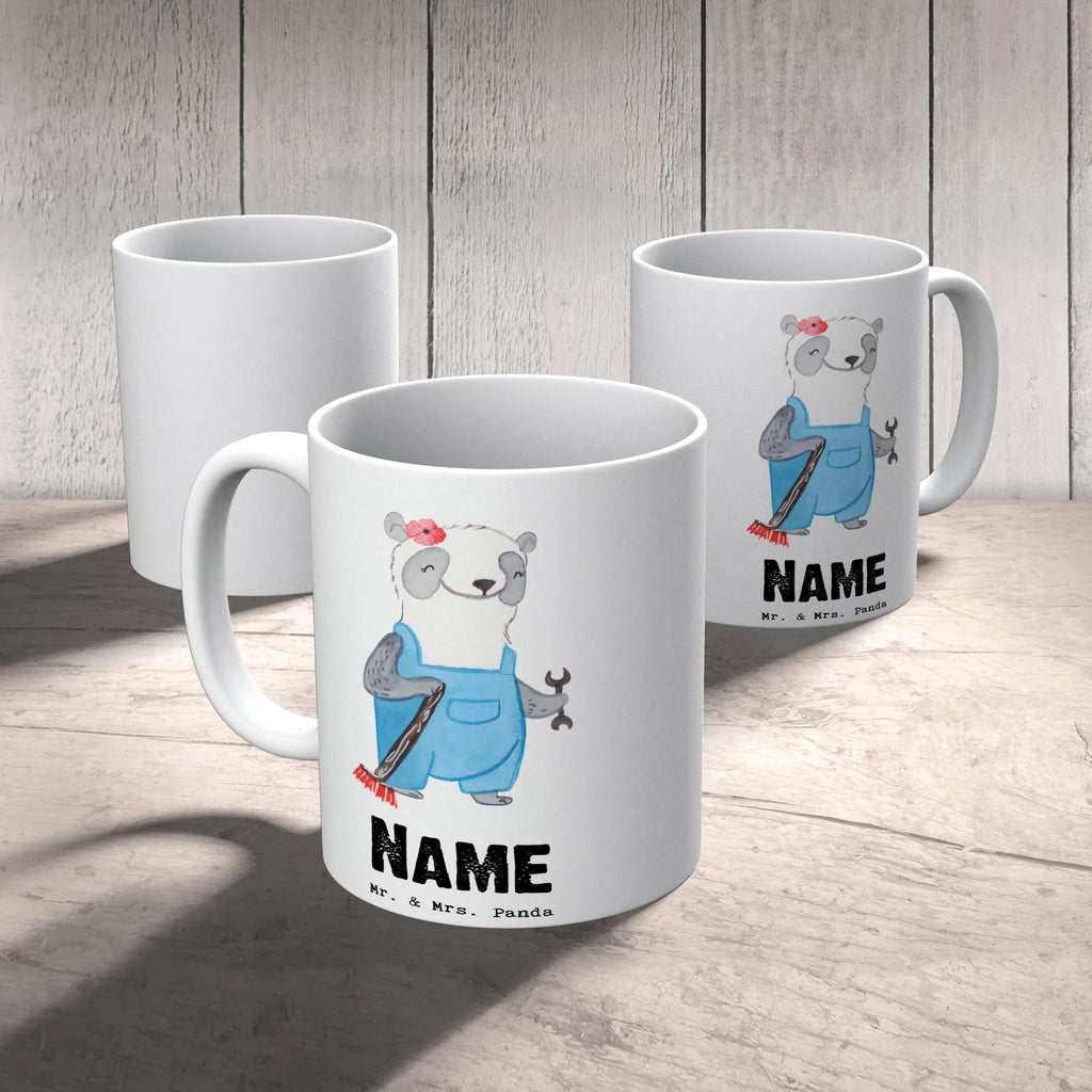 Personalisierte Tasse Hausmeisterin mit Herz Personalisiert, Drucken, Personalisierte Tasse, Tasse mit Namen, Namen, Wunschname, Tasse, Namenstasse, Geschenk, Schenken, Jubiläum, Danke, Dankeschön, Beruf, Ausbildung, Abschied, Rente, Kollege, Kollegin, Arbeitskollege, Mitarbeiter, Firma, Concierge, Facility Manager, Hausverwalterin, Hausmeisterin