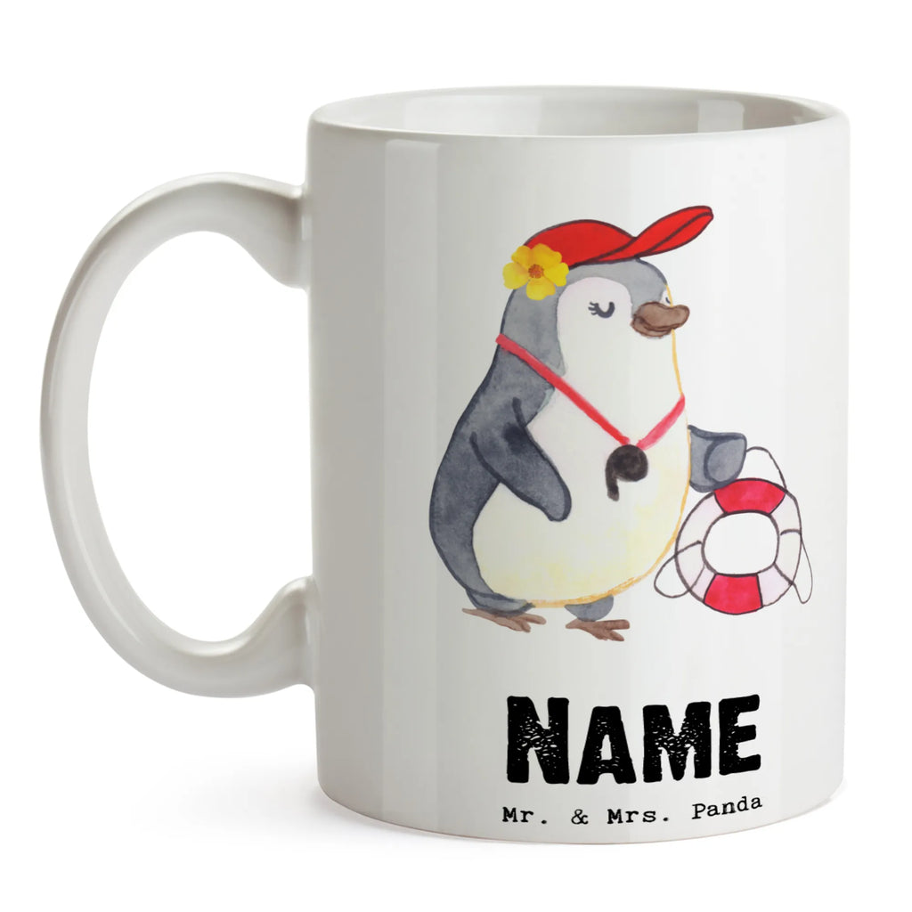 Personalisierte Tasse Bademeisterin mit Herz Namen, Tasse, Namenstasse, Tasse mit Namen, Drucken, Personalisiert, Wunschname, Personalisierte Tasse, Beruf, Ausbildung, Jubiläum, Abschied, Rente, Kollege, Kollegin, Geschenk, Schenken, Arbeitskollege, Mitarbeiter, Firma, Danke, Dankeschön, Schwimmverein, Badeanstalt, Freibad, Rettungsschwimmerin, Schwimmschule, Schwimmbad, Schwimmmeisterin, Bademeisterin