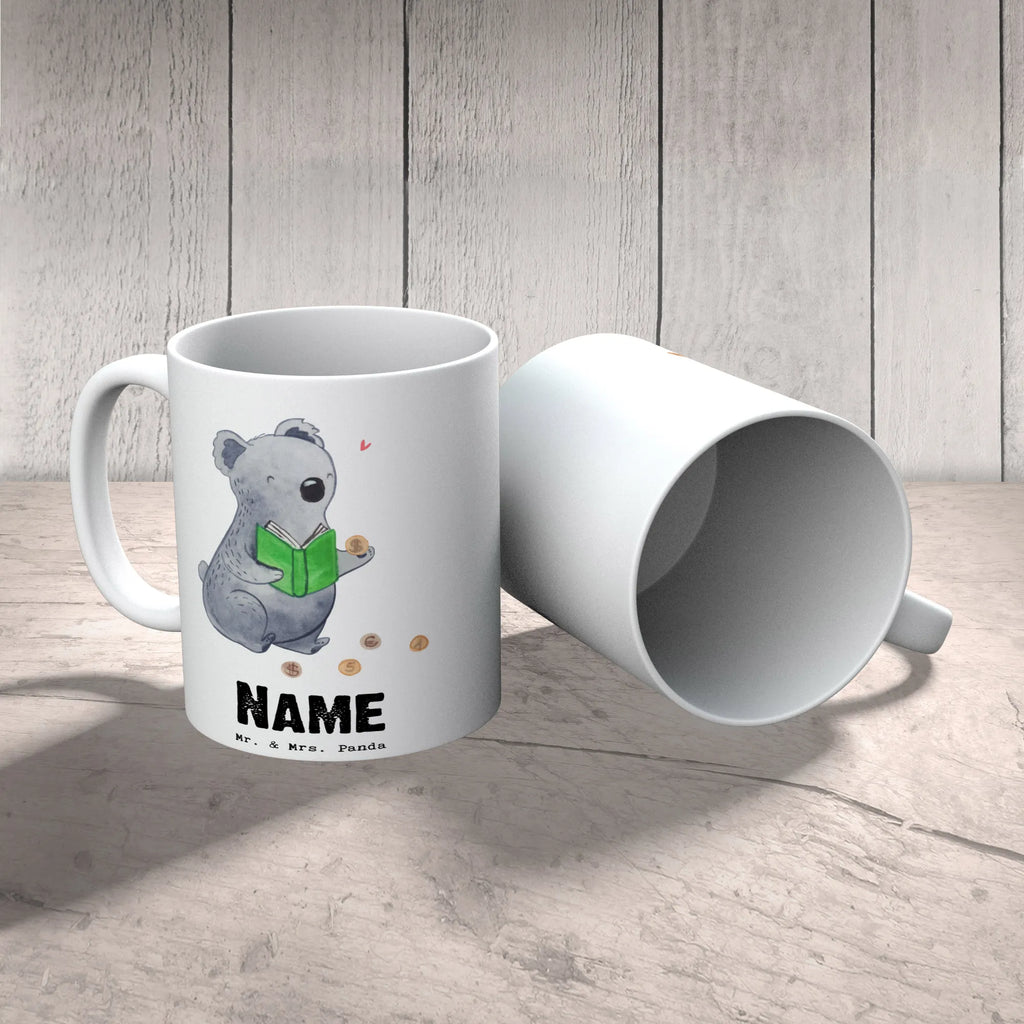 Personalised cup Koala bear collect coins Gift, sport, hobby, giving, thank you, award, profit, athlete, numismatics, Collecting coins, coins from all over the world