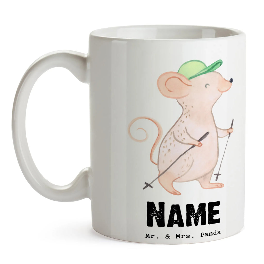 Personalised cup Mouse walking Gift, sport, hobby, giving, thank you, award, profit, athlete, strolling, Walking, brisk walking, walking