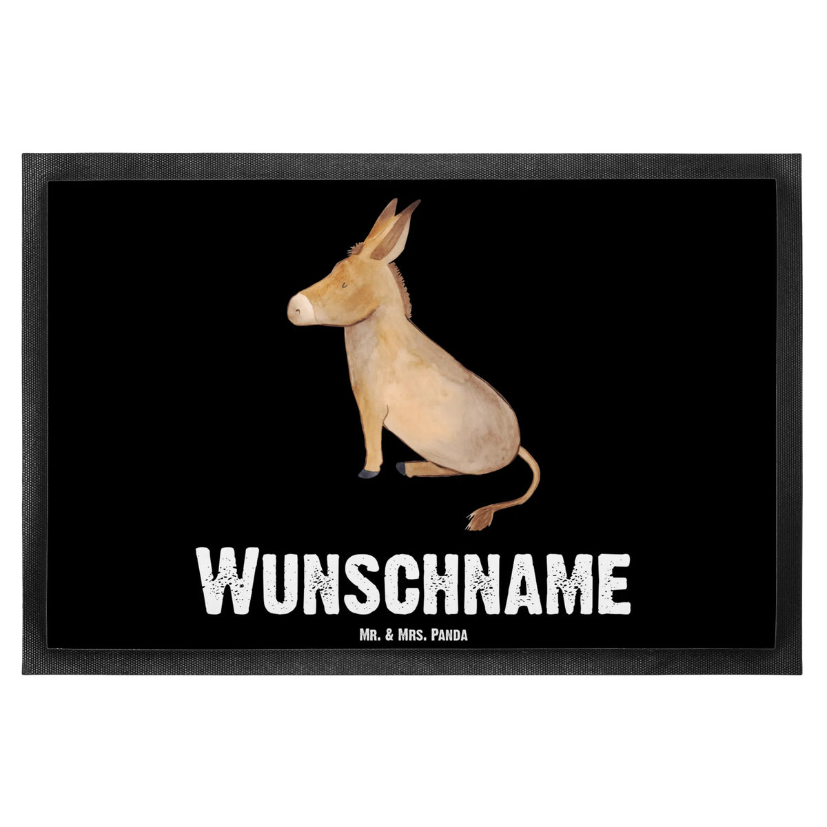 Personalized doormat Donkey small animals, cute, funny, cute animal motives, hand drawn, small world, funny sayings, good mood, happy, gifts, gift ideas, special gifts, animal lover, card, courage to face life, happiness in life, goal, courage, wisdom, Donkey, aim in life