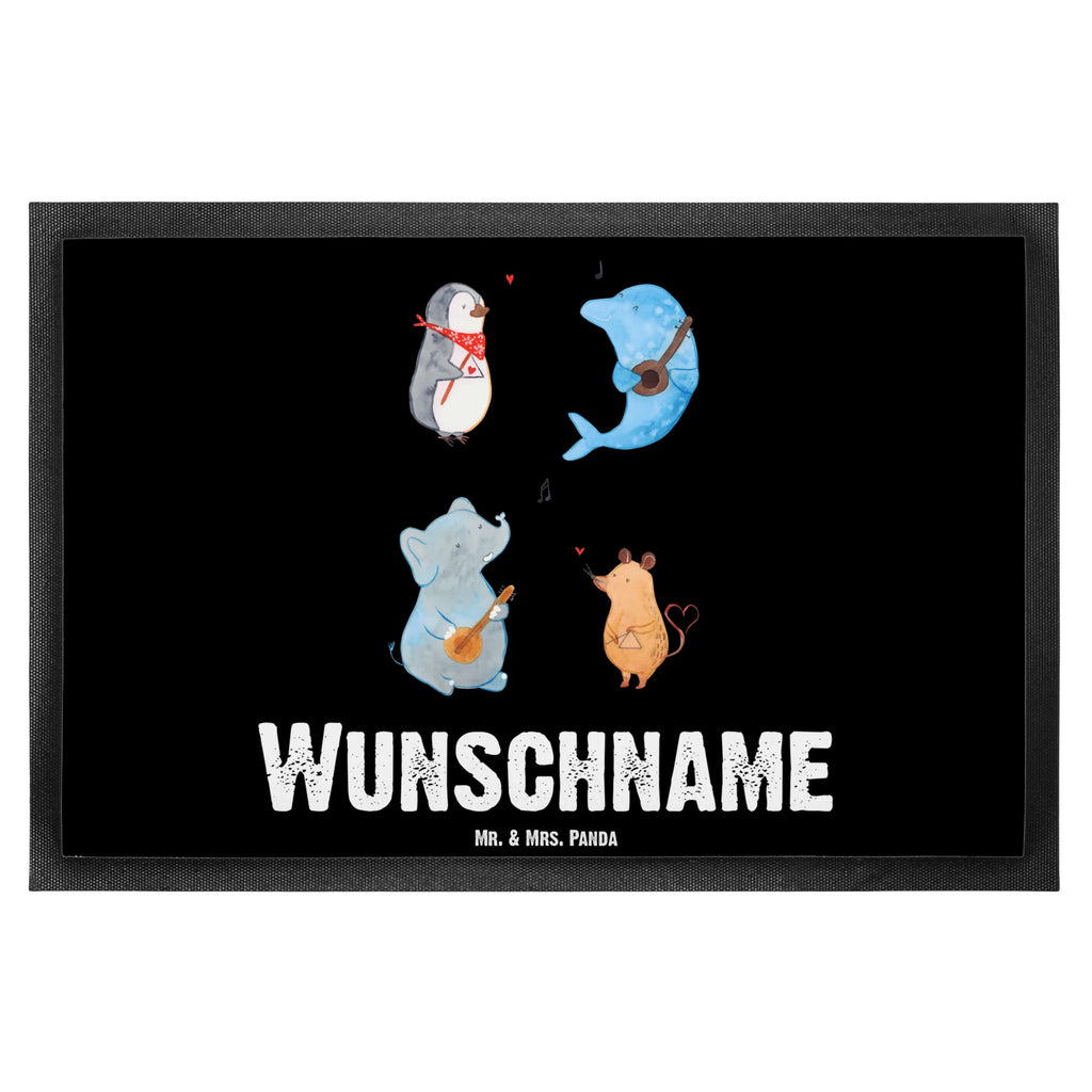 Personalisierte Fußmatte Big Band Türvorleger mit Namen, Fußmatte bedrucken, Personalisiert, Fußmatte mit Namen, Personalisierte Fußmatte, Bedrucken, Haustürmatte personalisiert, Personalisieruung, Türvorleger personalisiert, Wunschnamen, Namensfussmatte, Tiermotive, Gute Laune, lustige Sprüche, Tiere, Elefant, Gitarre, Hund, Pinguin, Delfin, Maus, Musikanten, Musik, Triangel, Band
