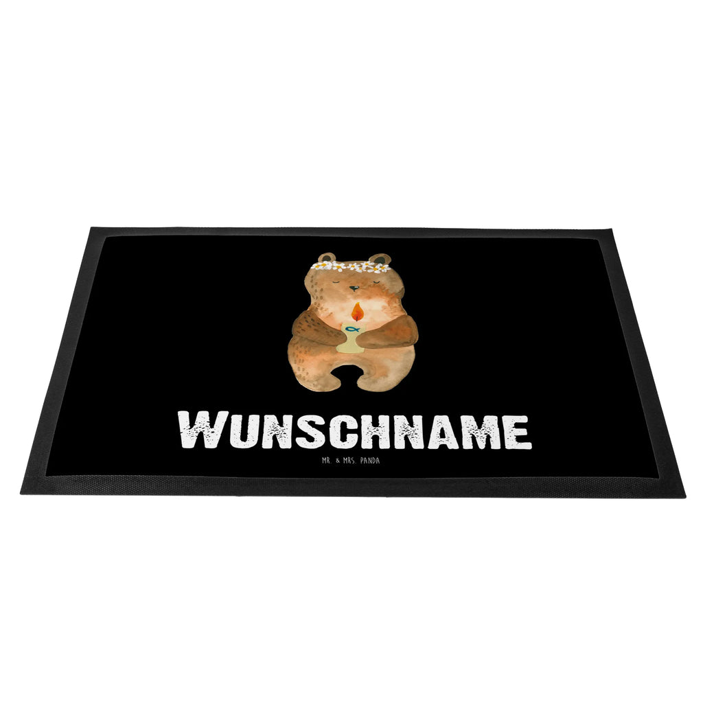 Personalisierte Fußmatte Kommunion-Bär Haustürmatte Personalisiert, Wunschnamen, Personalisiert, Personalisierte Fußmatte, Namensfussmatte, Türvorleger Personalisiert, Personalisierung, Fußmatte Bedrucken, Fußmatte mit Namen, Türvorleger mit Namen, Bedrucken, Teddy, Bär, Teddybär, Kommunion, Taufkerze, Gottes Segen, Katholisch