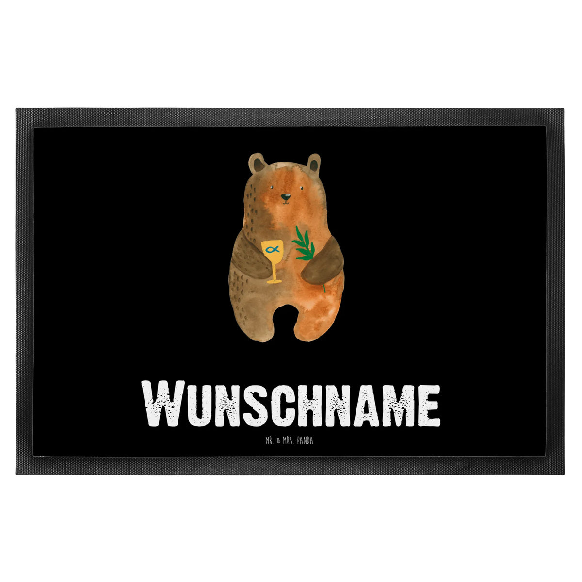 Personalized doormat bear confirmation bear, teddy, teddy bear, cuddly toy, confirmation, service, evangelic, church