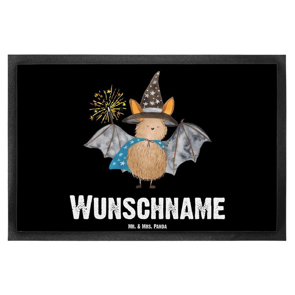 Personalized doormat bat wizard small animals, cute, funny, cute animal motives, hand drawn, small world, funny sayings, good mood, happy, gifts, gift ideas, special gifts, animal lover, card, women, get in, magicians, bats, Bats, sorcerers