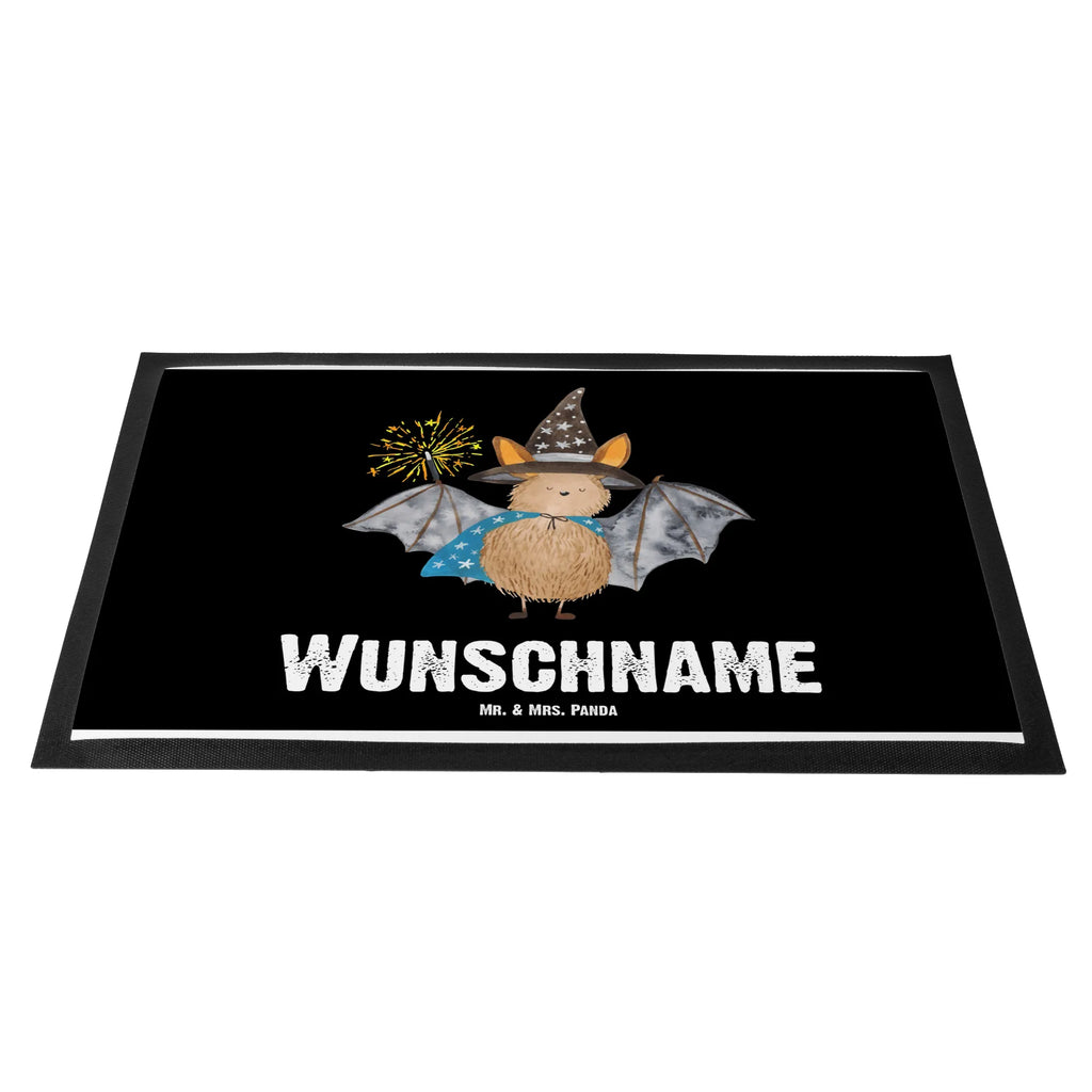 Personalized doormat bat wizard small animals, cute, funny, cute animal motives, hand drawn, small world, funny sayings, good mood, happy, gifts, gift ideas, special gifts, animal lover, card, women, get in, magicians, bats, Bats, sorcerers