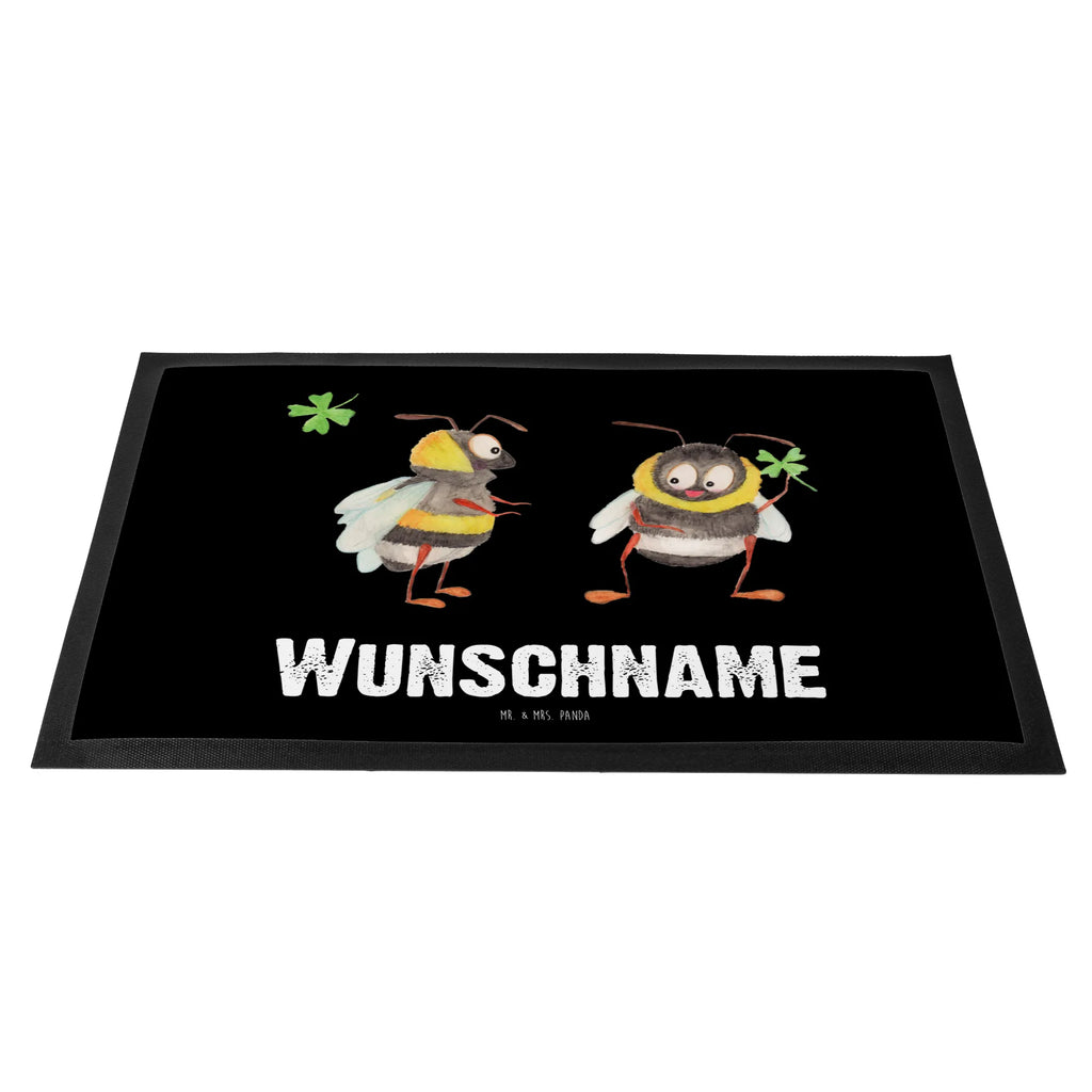 Personalized doormat bumblebees shamrock small animals, cute, funny, cute animal motives, hand drawn, small world, funny sayings, good mood, happy, gifts, gift ideas, special gifts, animal lover, card, be happy, become happy, saying positive, saying happy, saying beautiful, bumblebee, bee, bee decoration