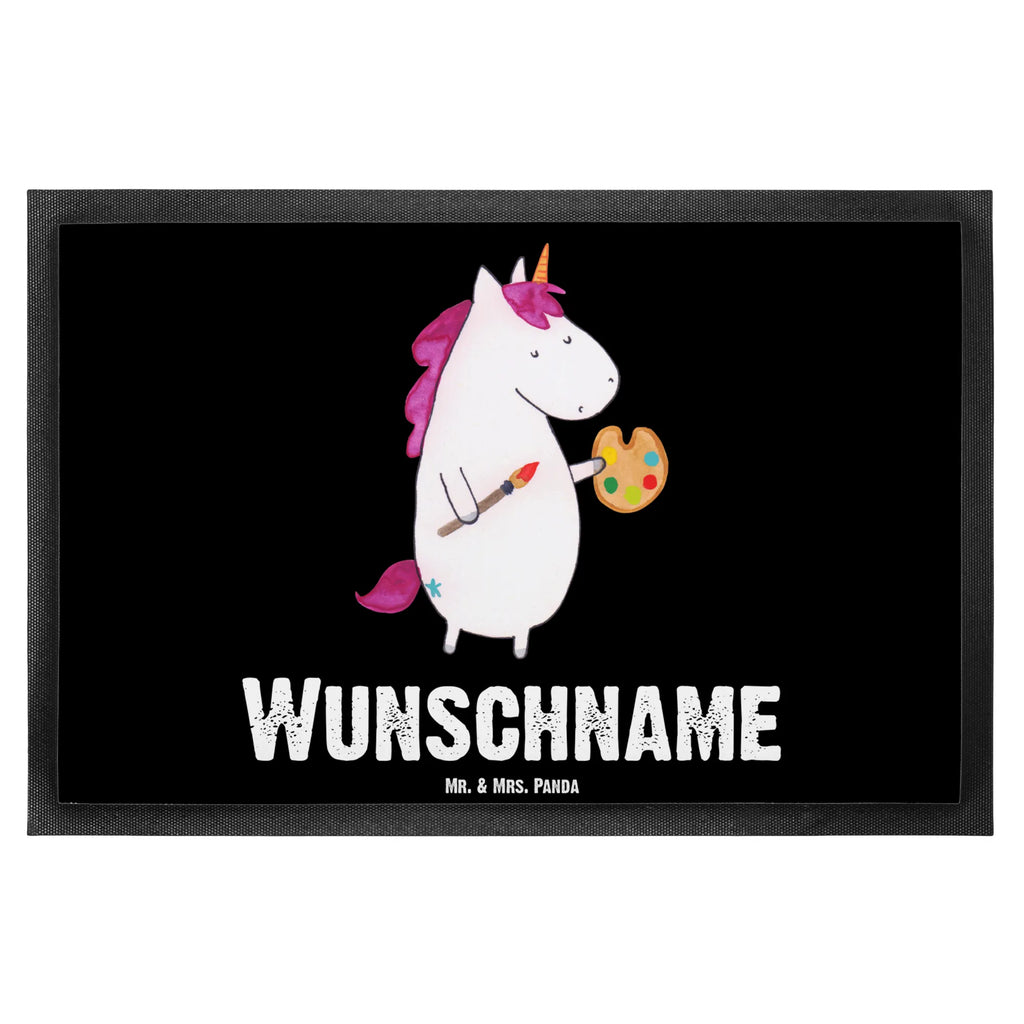 Personalisierte Fußmatte Einhorn Künstler Türvorleger personalisiert, Fußmatte bedrucken, Personalisierte Fußmatte, Haustürmatte personalisiert, Personalisiert, Fußmatte mit Namen, Türvorleger mit Namen, Namensfussmatte, Wunschnamen, Bedrucken, Personalisieruung, Einhorn, Einhörner, Einhorn Deko, Unicorn, Welt, Künstler, Farbe, Zeichnen, Maler, Malen, Artist, Stift, Pinsel, Geschenk, Englisch