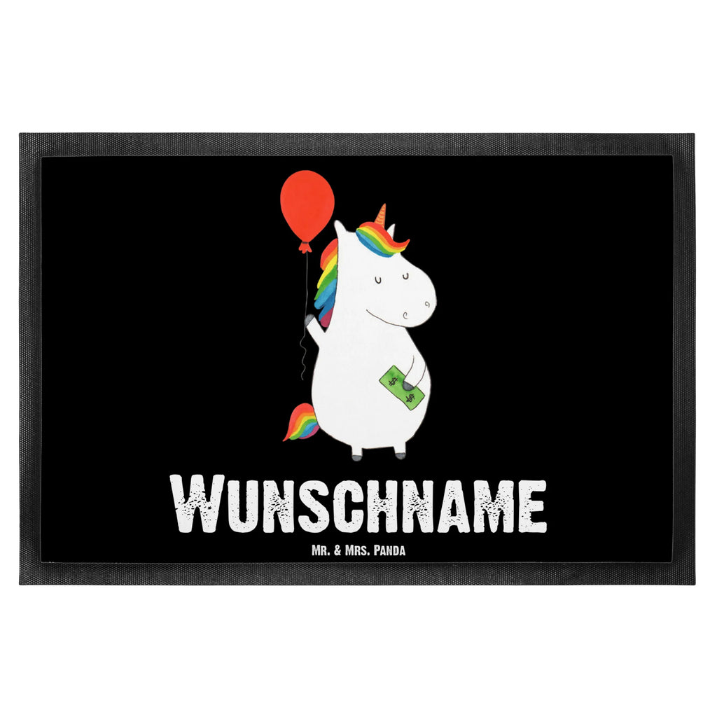 Personalisierte Fußmatte Einhorn Luftballon Personalisiert, Türvorleger mit Namen, Türvorleger personalisiert, Bedrucken, Fußmatte bedrucken, Wunschnamen, Personalisierte Fußmatte, Fußmatte mit Namen, Haustürmatte personalisiert, Personalisieruung, Namensfussmatte, Einhorn, Einhörner, Einhorn Deko, Unicorn, Lebenslust, Freundin, Luftballon, Geschenk, Geld, Freude