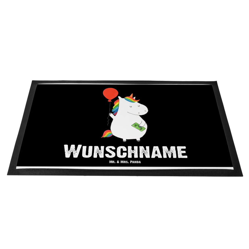 Personalisierte Fußmatte Einhorn Luftballon Personalisiert, Türvorleger mit Namen, Türvorleger personalisiert, Bedrucken, Fußmatte bedrucken, Wunschnamen, Personalisierte Fußmatte, Fußmatte mit Namen, Haustürmatte personalisiert, Personalisieruung, Namensfussmatte, Einhorn, Einhörner, Einhorn Deko, Unicorn, Lebenslust, Freundin, Luftballon, Geschenk, Geld, Freude