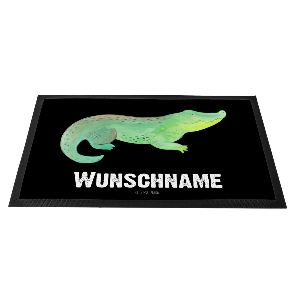 Personalisierte Fußmatte Krokodil Namensfussmatte, Haustürmatte Personalisiert, Personalisiert, Personalisierung, Fußmatte Bedrucken, Personalisierte Fußmatte, Fußmatte mit Namen, Bedrucken, Türvorleger mit Namen, Türvorleger Personalisiert, Wunschnamen, Meer, Urlaub, Meerestiere, Reiselust, Verrückt sein, Beste Freundin, Krokodile, Lieblingsmensch, Spontan sein, Freundin, Abenteuerlust, Krokodil