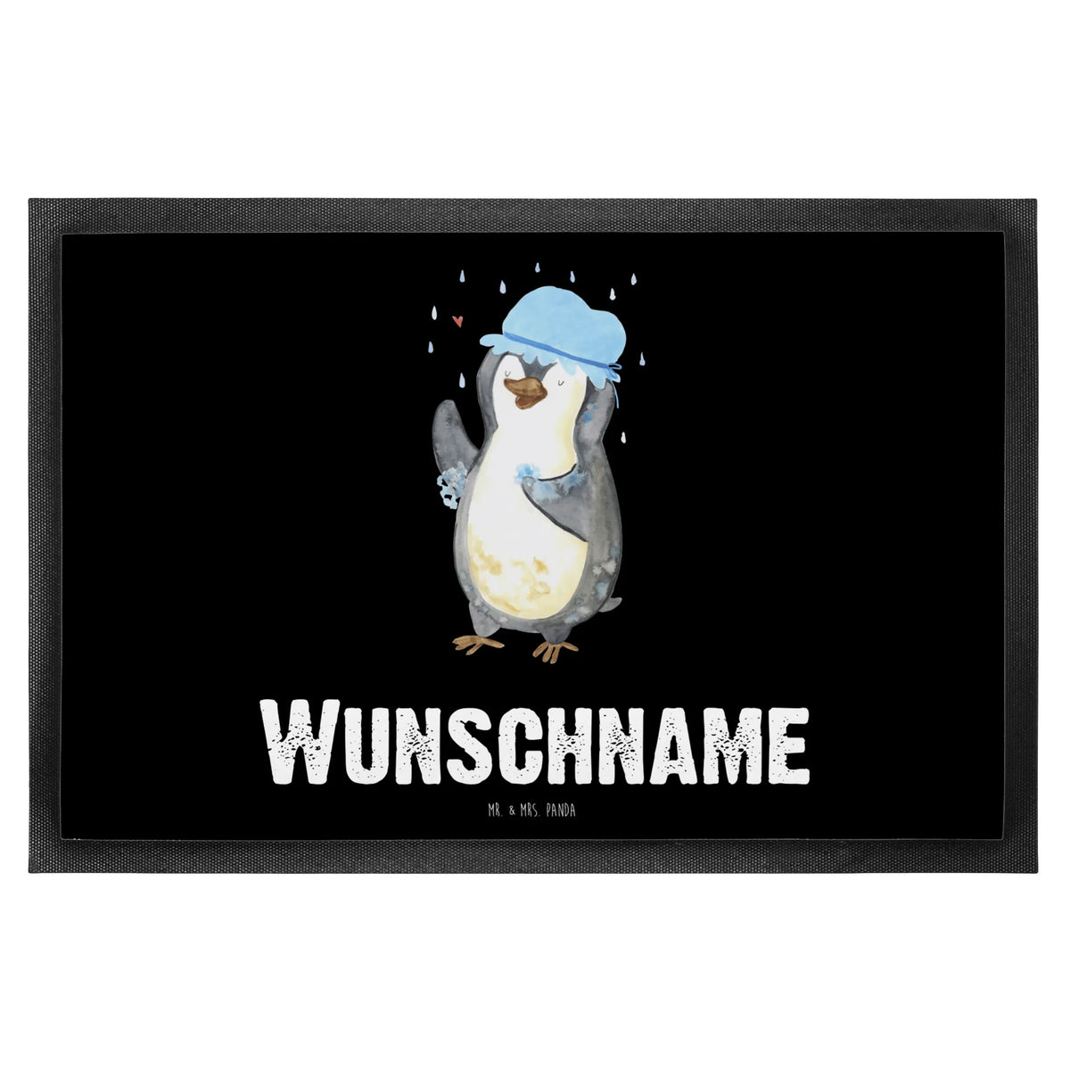 Personalized doormat Penguin have a shower Penguin, North Pole, Winter, Penguins, shower, penguins, being happy, life motto, new beginning, motivation, new start