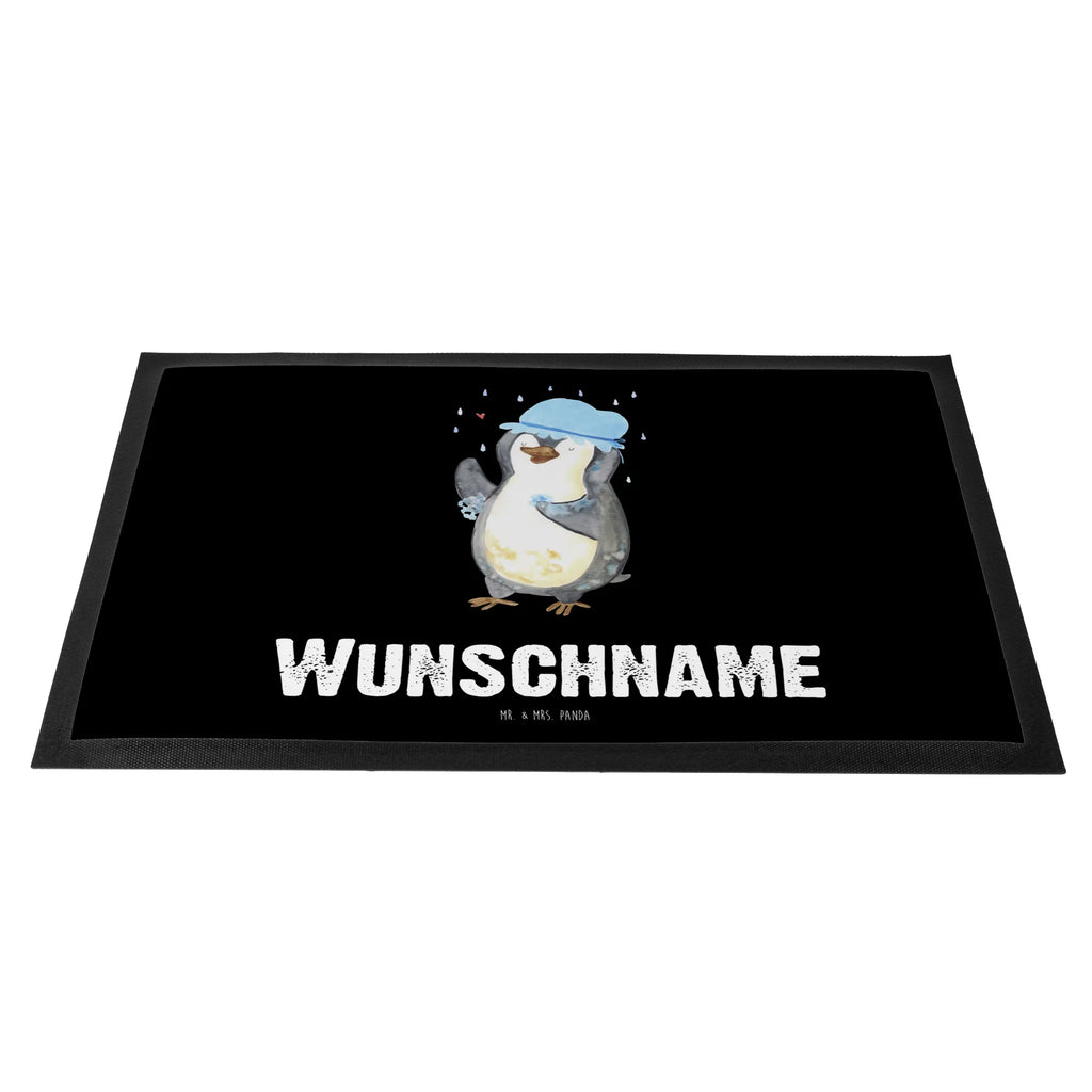 Personalized doormat Penguin have a shower Penguin, North Pole, Winter, Penguins, shower, penguins, being happy, life motto, new beginning, motivation, new start