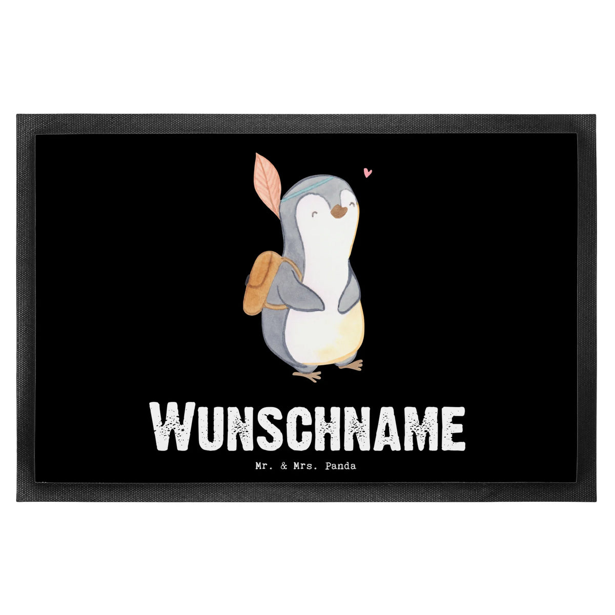 Personalized doormat penguin Side trip Gift, sport, hobby, giving, thank you, award, profit, athlete, Make trips, trip, travel, destinations