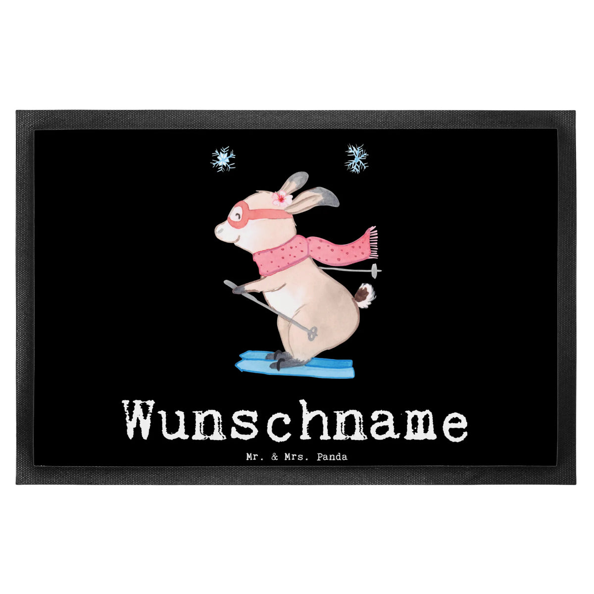 Personalized doormat Hare To ski Gift, sport, hobby, giving, thank you, award, profit, athlete, ski race, ski sport, Skiing, skiing, ski competition
