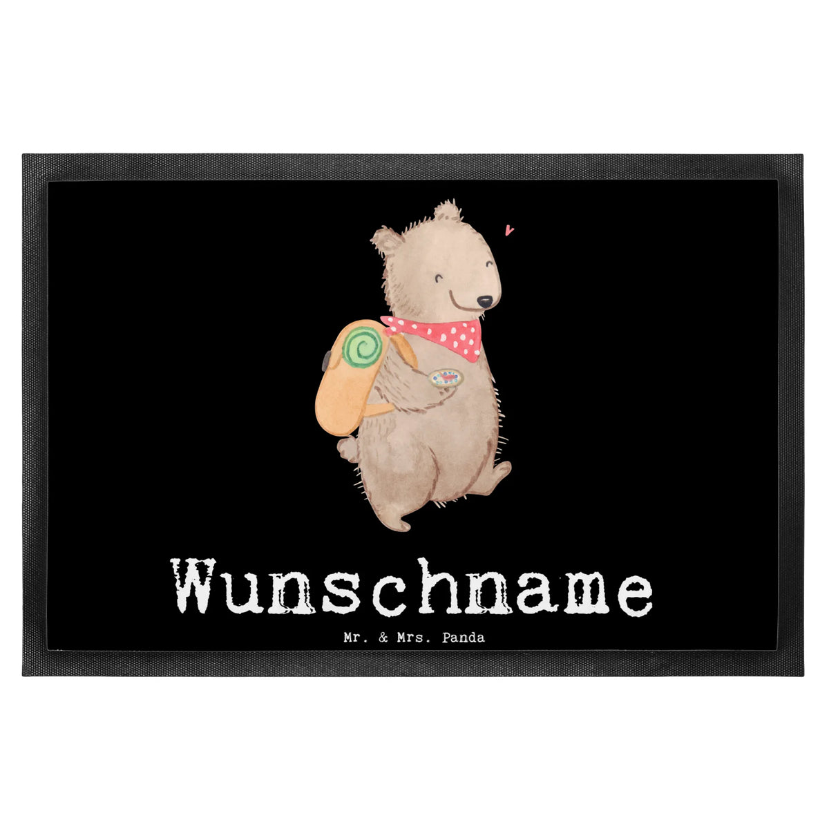 Personalized doormat bear Hike Gift, sport, hobby, giving, thank you, award, profit, athlete, leisure sports, outdoor sports, Hiking, walking, mountaineering, winter tours, discovering nature