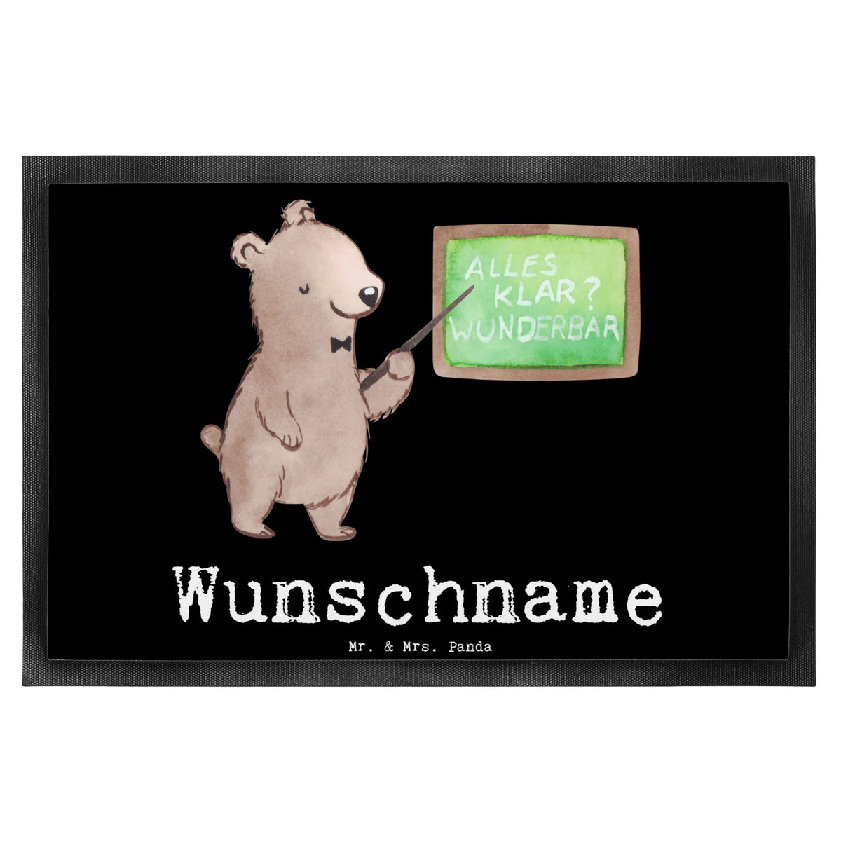 Personalized doormat German teacher Heart gift, gift idea, best, farewell gift, passing exam, anniversary, retirement, promotion, job start, sayings, funny, profession