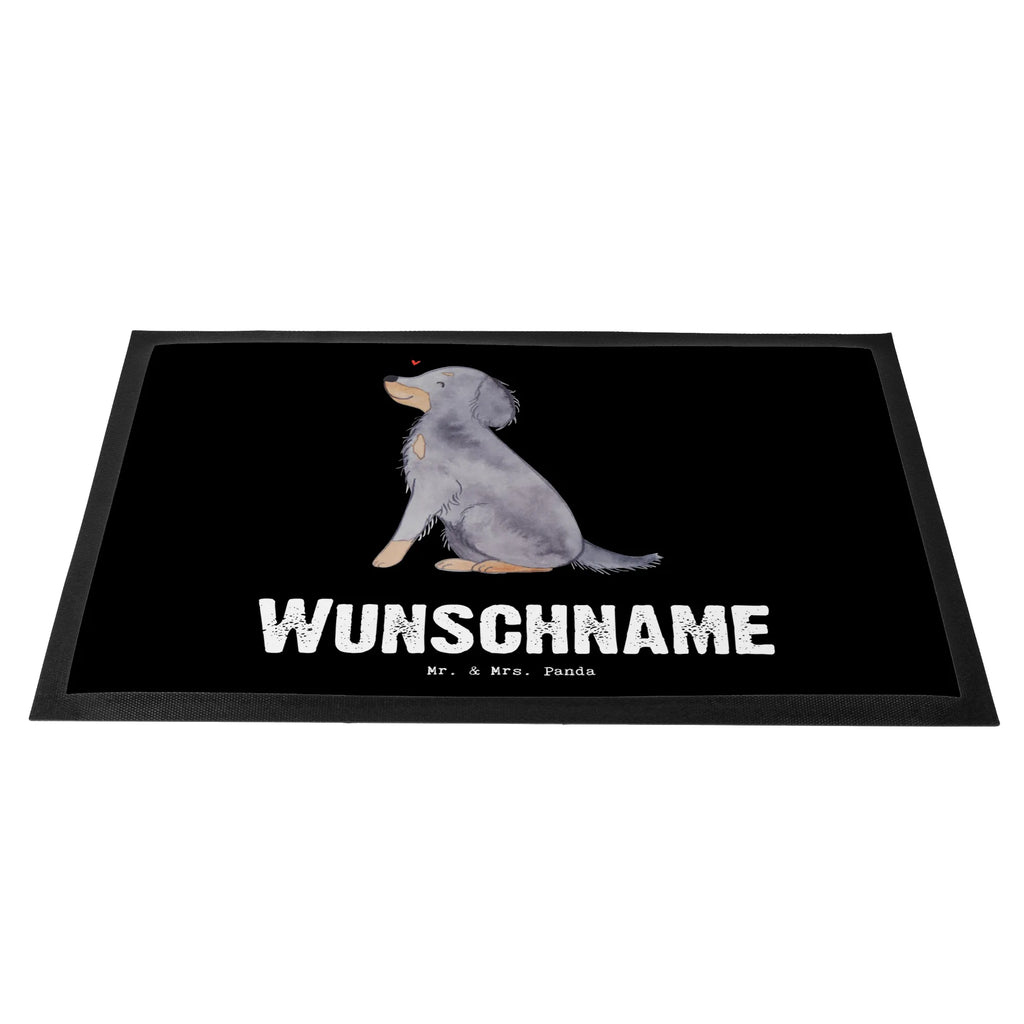 Personalisierte Fußmatte Gordon Setter Lebensretter Haustürmatte personalisiert, Wunschnamen, Fußmatte bedrucken, Türvorleger mit Namen, Namensfussmatte, Personalisieruung, Fußmatte mit Namen, Türvorleger personalisiert, Personalisierte Fußmatte, Bedrucken, Personalisiert, Hund, Hunderasse, Rassehund, Hundebesitzer, Geschenk, Tierfreund, Schenken, Welpe, Jagdhund, Gordon Shetter