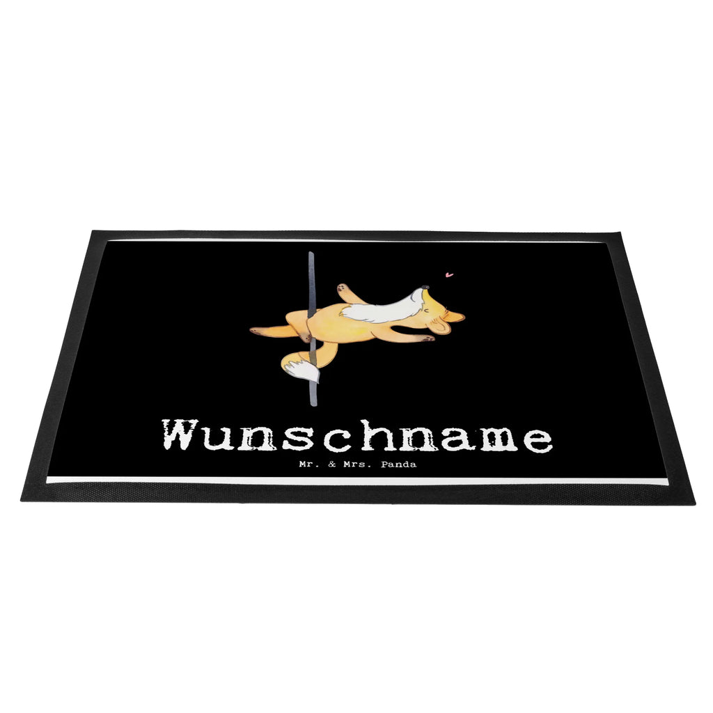 Personalisierte Fußmatte Fuchs Poledance Fußmatte Bedrucken, Personalisierung, Personalisiert, Fußmatte mit Namen, Haustürmatte Personalisiert, Namensfussmatte, Wunschnamen, Türvorleger Personalisiert, Türvorleger mit Namen, Bedrucken, Personalisierte Fußmatte, Geschenk, Schenken, Sport, Sportart, Hobby, Danke, Dankeschön, Auszeichnung, Gewinn, Sportler, Pole Dance, Tanz, Tanzen