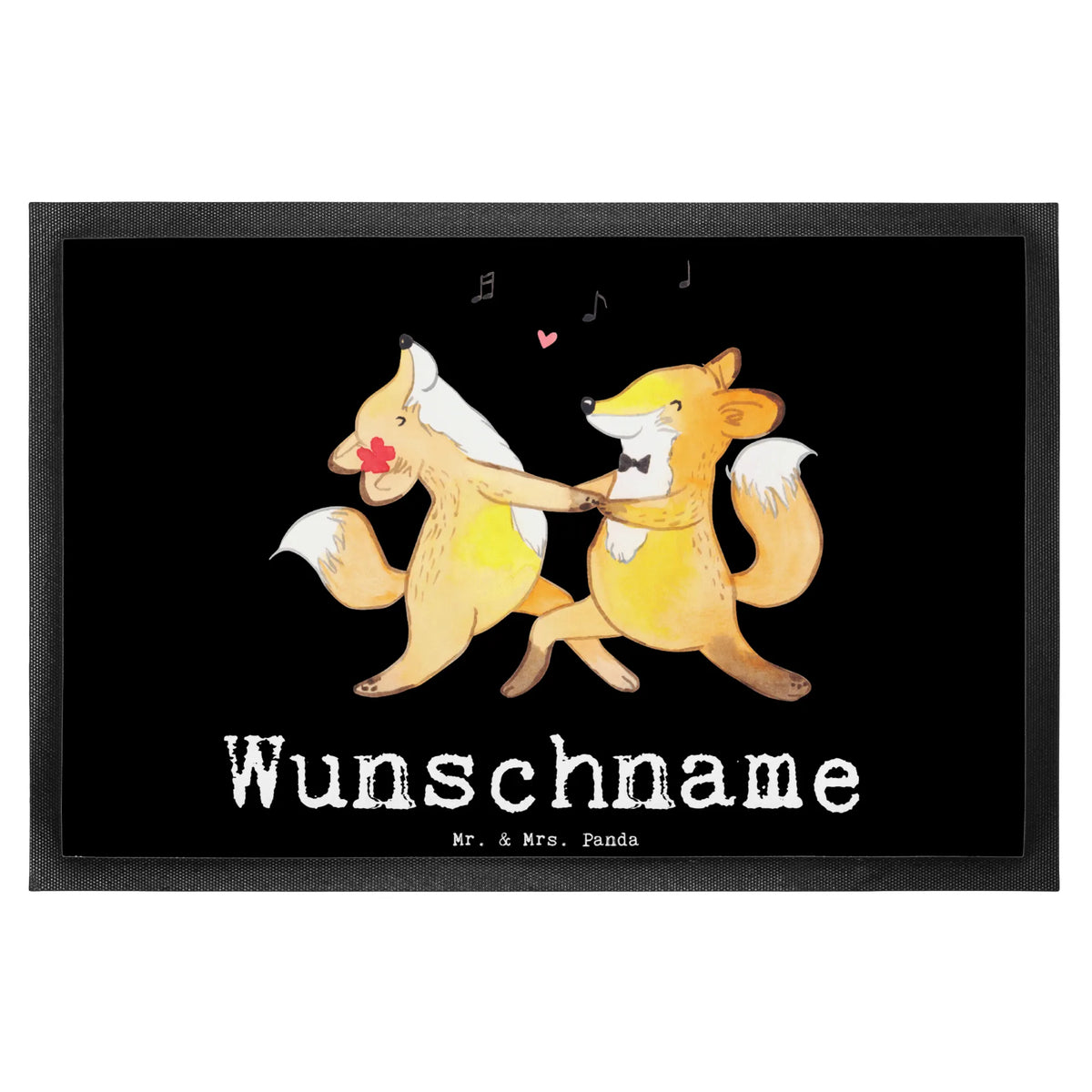 Personalized doormat foxes dancing salsa Gift, sport, hobby, giving, thank you, award, profit, athlete, dancing, dance class, dancing salsa, dance school