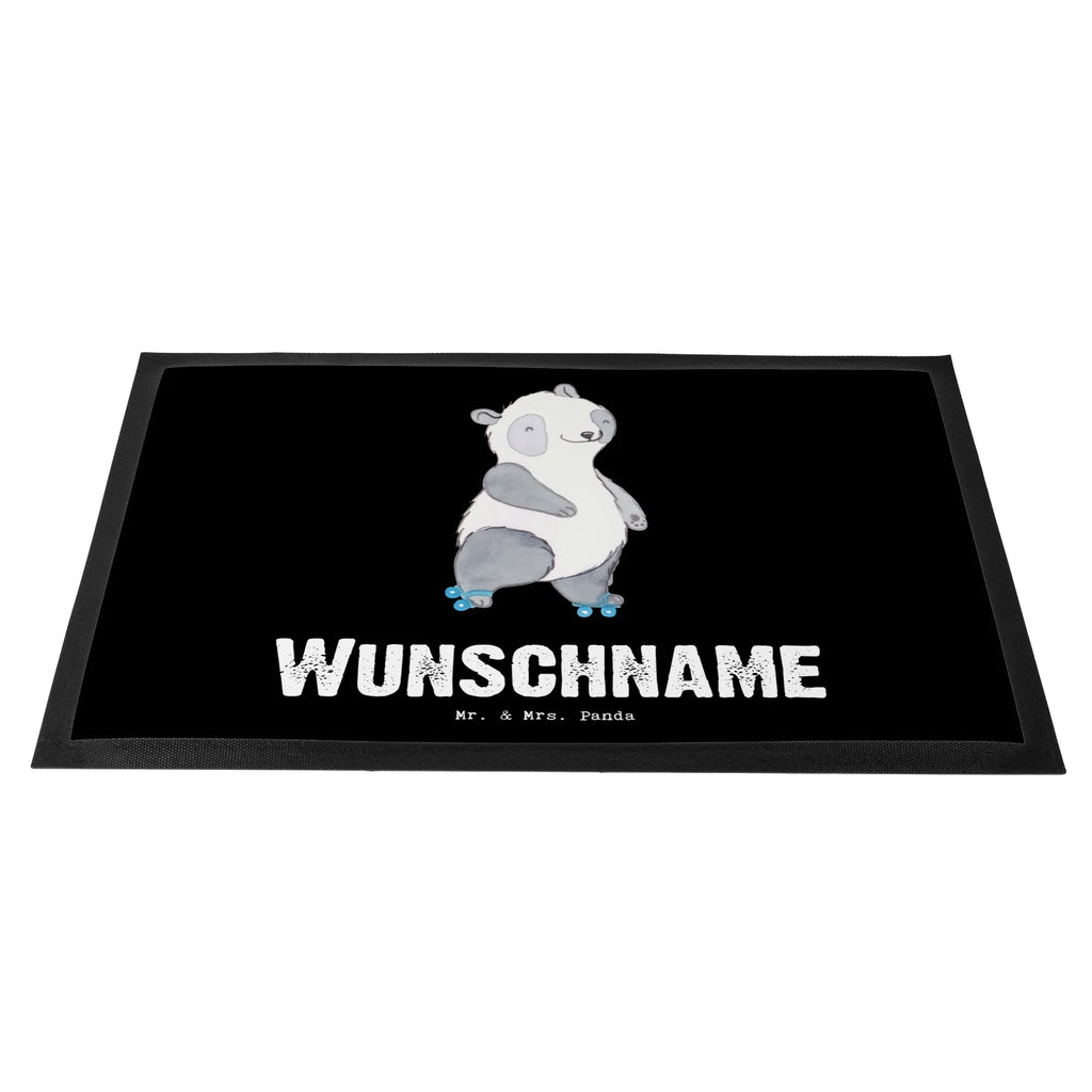 Personalized doormat panda roller blading Gift, sport, hobby, giving, thank you, award, profit, athlete, inline skating, roller blading, roller skating, Inline skating